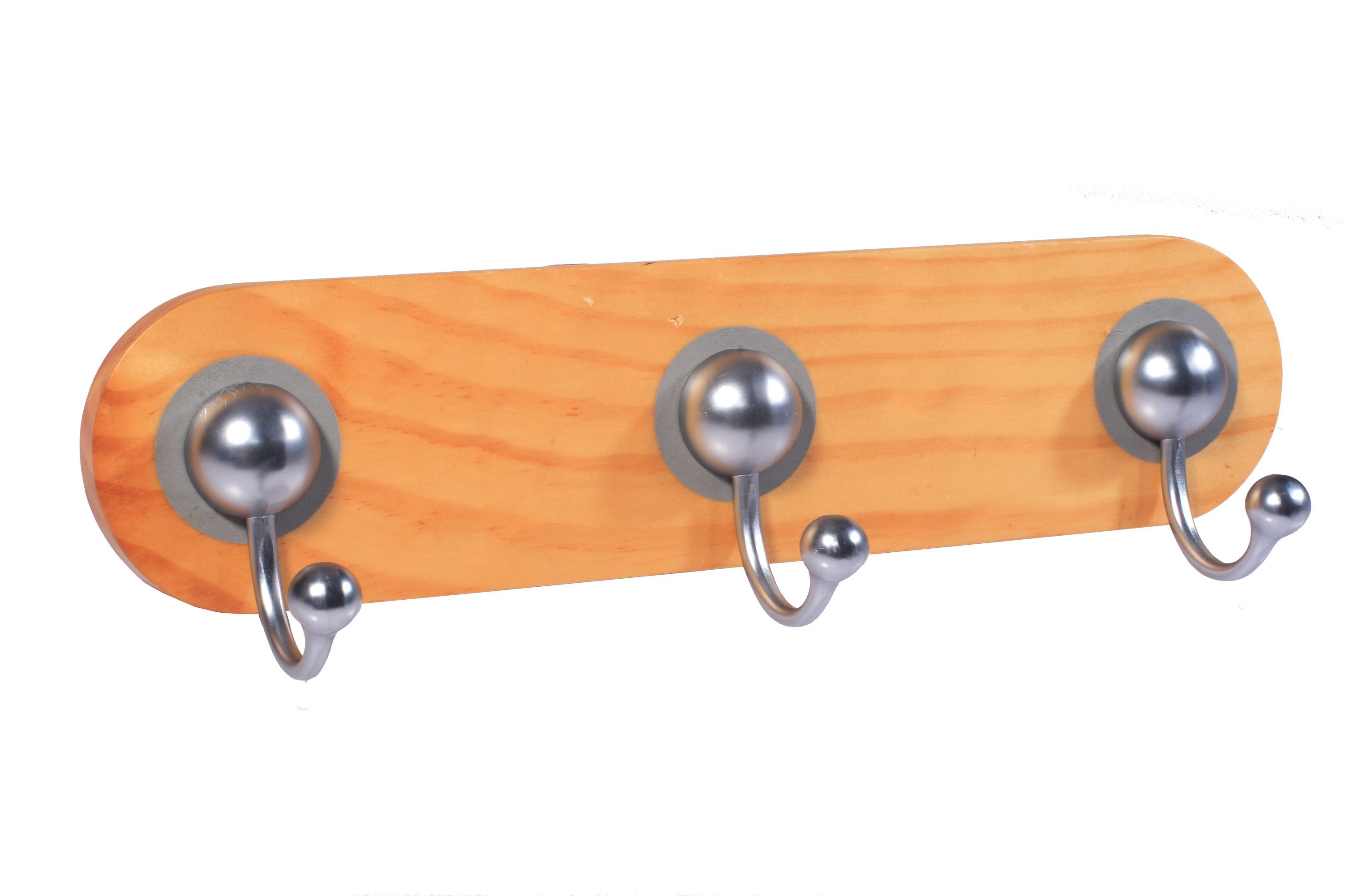 Silver Effect Pine Hook Rail, (L)297mm (H)70mm Price Comparisons | Compare The Build