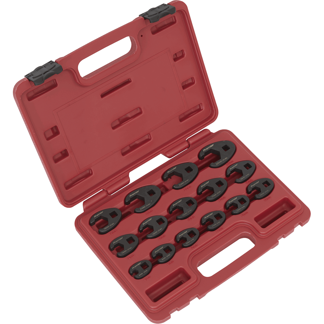 Sealey 15 Piece 3/8" Drive Crow Foot Spanner Set Black Metric 3/8" Price Comparisons | Compare The Build