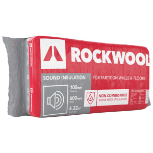 Rockwool Sound Insulation Slab 1200 x 600 x 100mm (4.32m²) Price Comparisons | Compare The Build