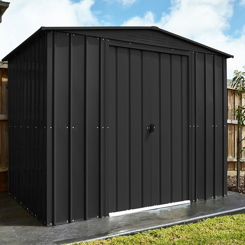 8' x 8' Globel Anthracite Grey Apex Metal Shed (2.45m x 2.47m) Price Comparisons | Compare The Build