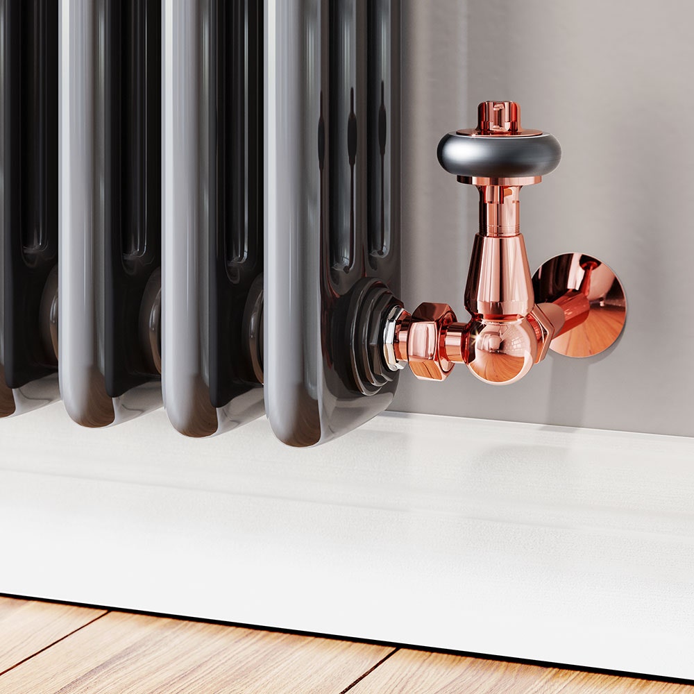 Trade Direct Thermostatic Valves, Traditional Wooden Head, Copper Corner - 8mm Price Comparisons | Compare The Build