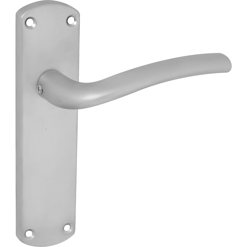 Serozzetta Cuatro Door Handles Latch Satin (Pair) in Chrome | Compare The Build