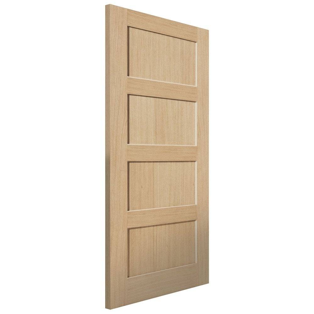 JB Kind Internal Oak Veneer Snowdon Unfinished 4P FD30 Door 1981mm x 838mm x 44mm (78" x 33") Price Comparisons | Compare The Build