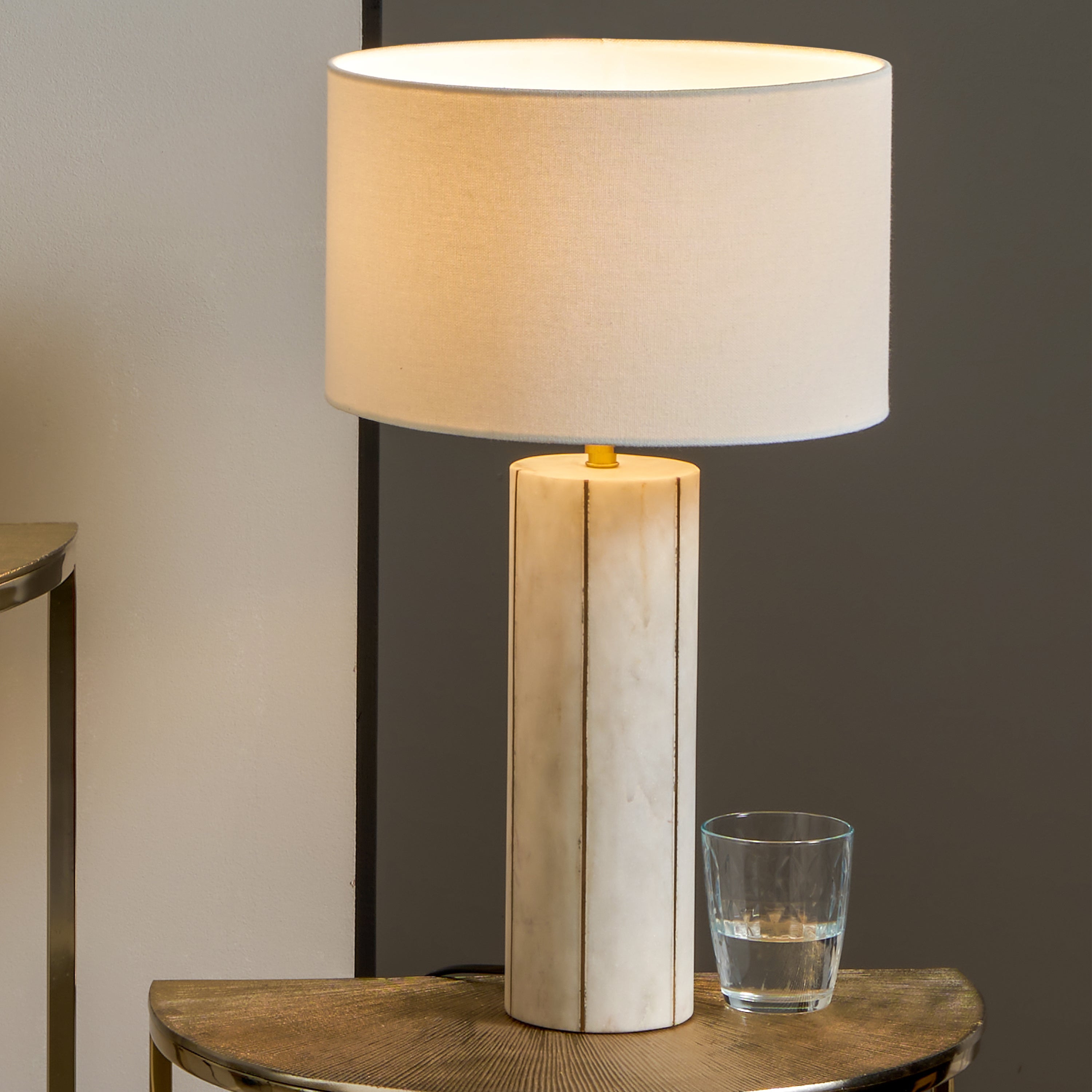 Venetia Tall White & Gold Table Lamp White Price Comparisons | Compare The Build