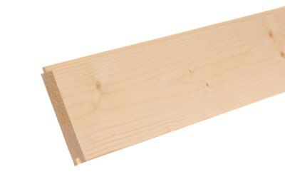 Planed Whitewood spruce Tongue & groove Floorboard (L)2.1m (W)119mm (T)18mm | Compare The Build