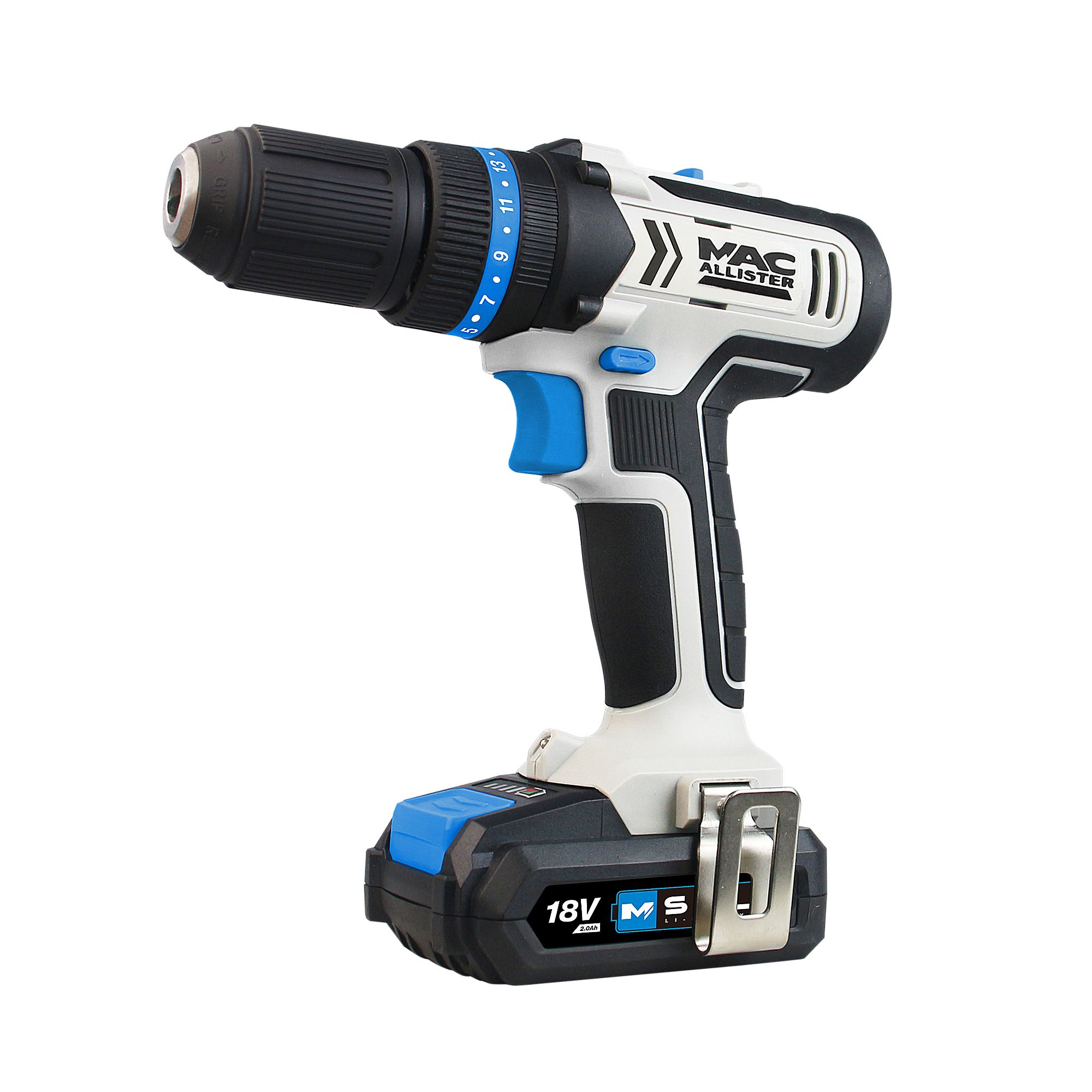 Mac Allister Solo 18V 2 X 2.0Ah Li-Ion Brushed Cordless Combi Drill Mcd18-Li-2 | Compare The Build