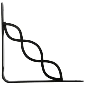 Twin Curve Ellipse Black Shelf Bracket - 150 x 150mm Price Comparisons | Compare The Build