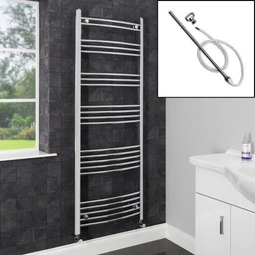 DuraTherm Dual Fuel Heated Towel Rail 1600 x 600mm Curved Manual | Compare The Build