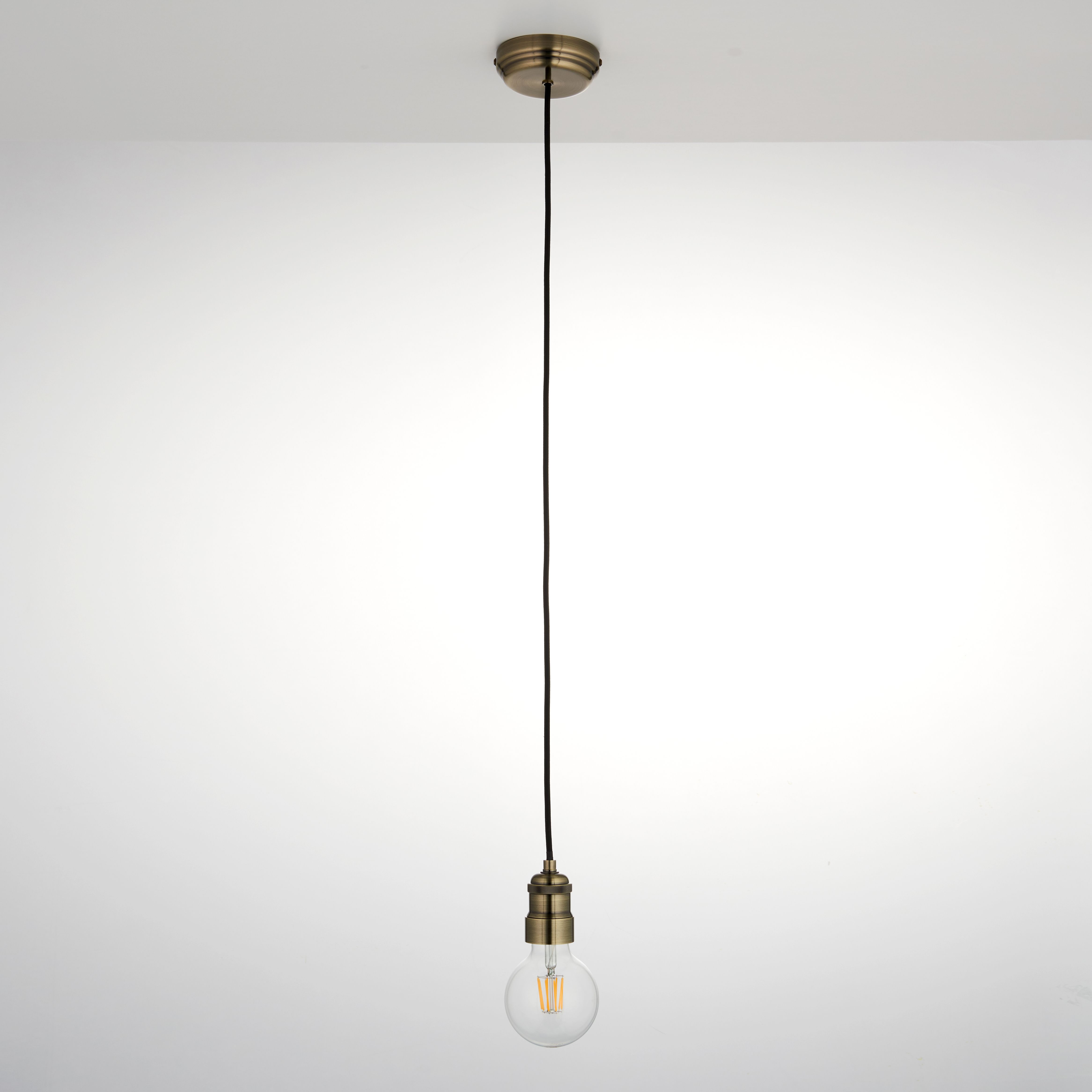 Antique Brass Effect Cable Light Set | Compare The Build