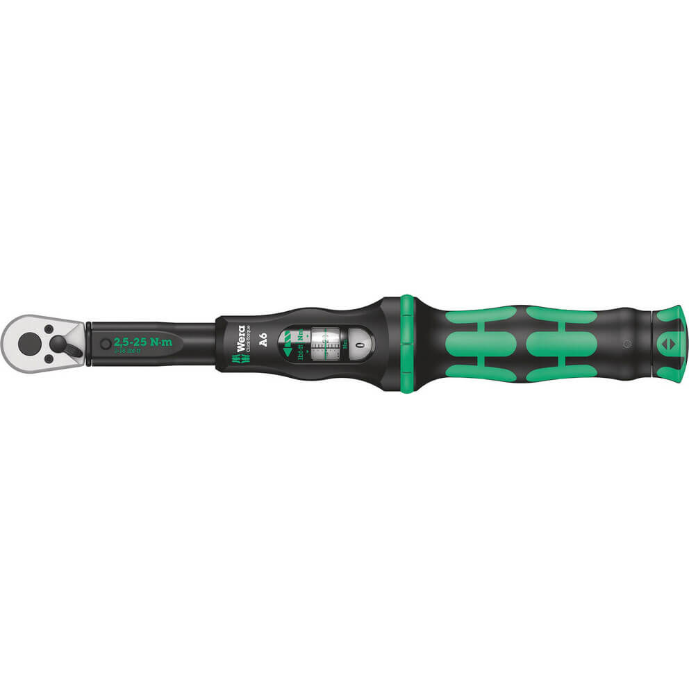 Wera 1/4 Hex Drive Click Torque A6 Torque Wrench 1/4" 2.5Nm - 25Nm Price Comparisons | Compare The Build