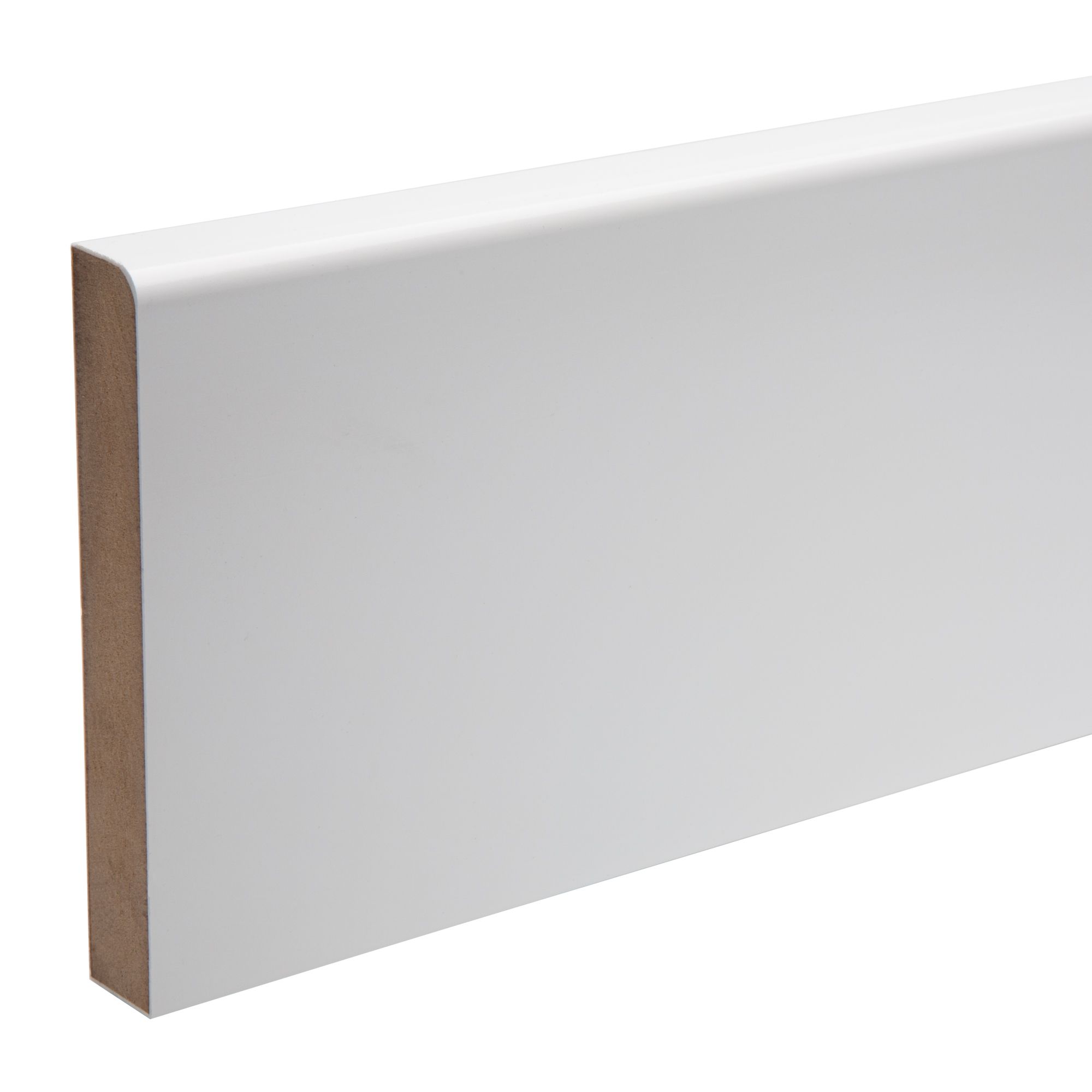 White MDF Rounded Skirting board (L)2.4m (W)119mm (T)18mm 18.25kg, Pack of 2 Price Comparisons | Compare The Build