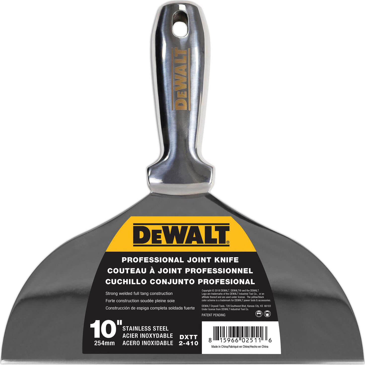 DeWalt Stainless Steel Dry Wall Jointing and Filling Knife 250mm Price Comparisons | Compare The Build