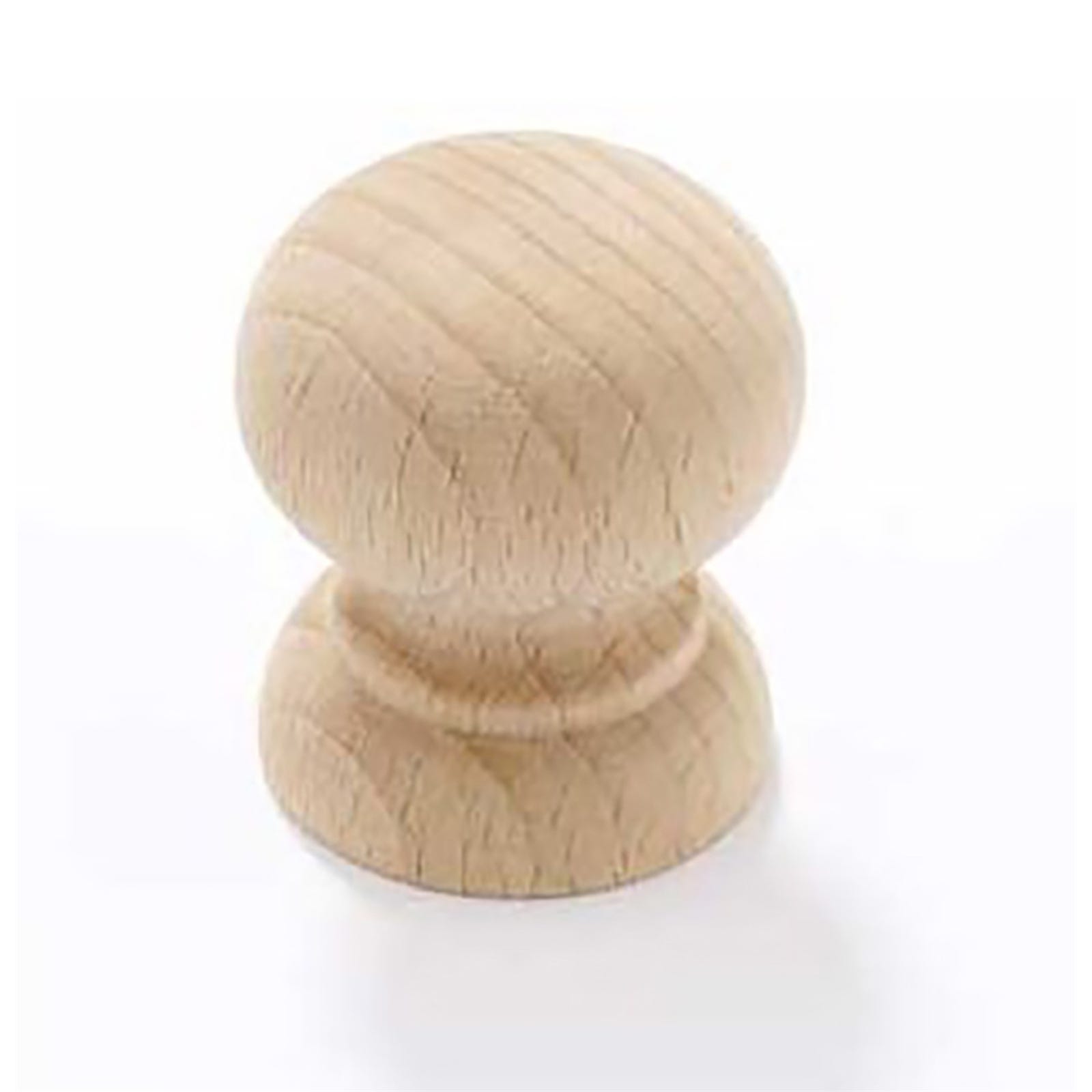 Round Beech Cabinet Door Knob - Beech 35mm | Compare The Build