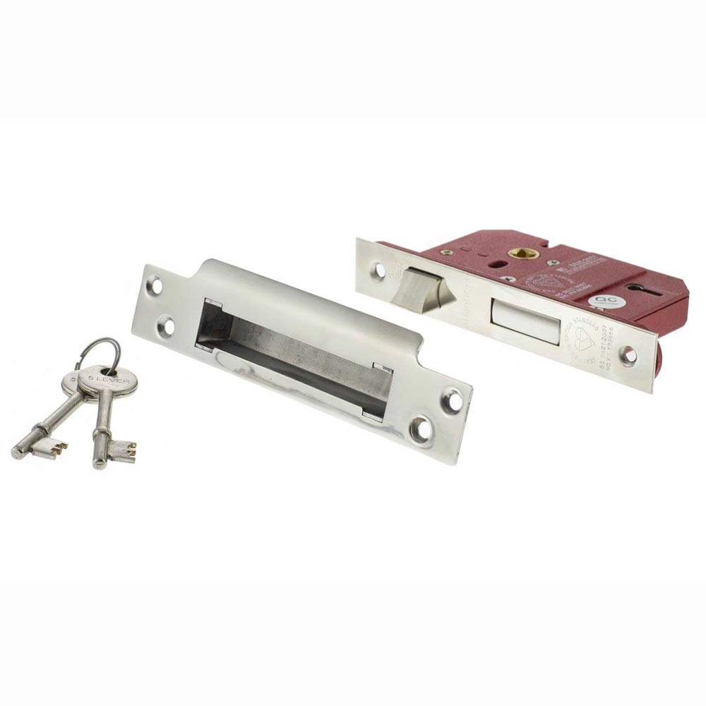 Atlantic 3 Inch 5 Lever Key Sashlock(BS) - Polished Chrome Atlantic UK ALKSASH5LK3PC Price Comparisons | Compare The Build