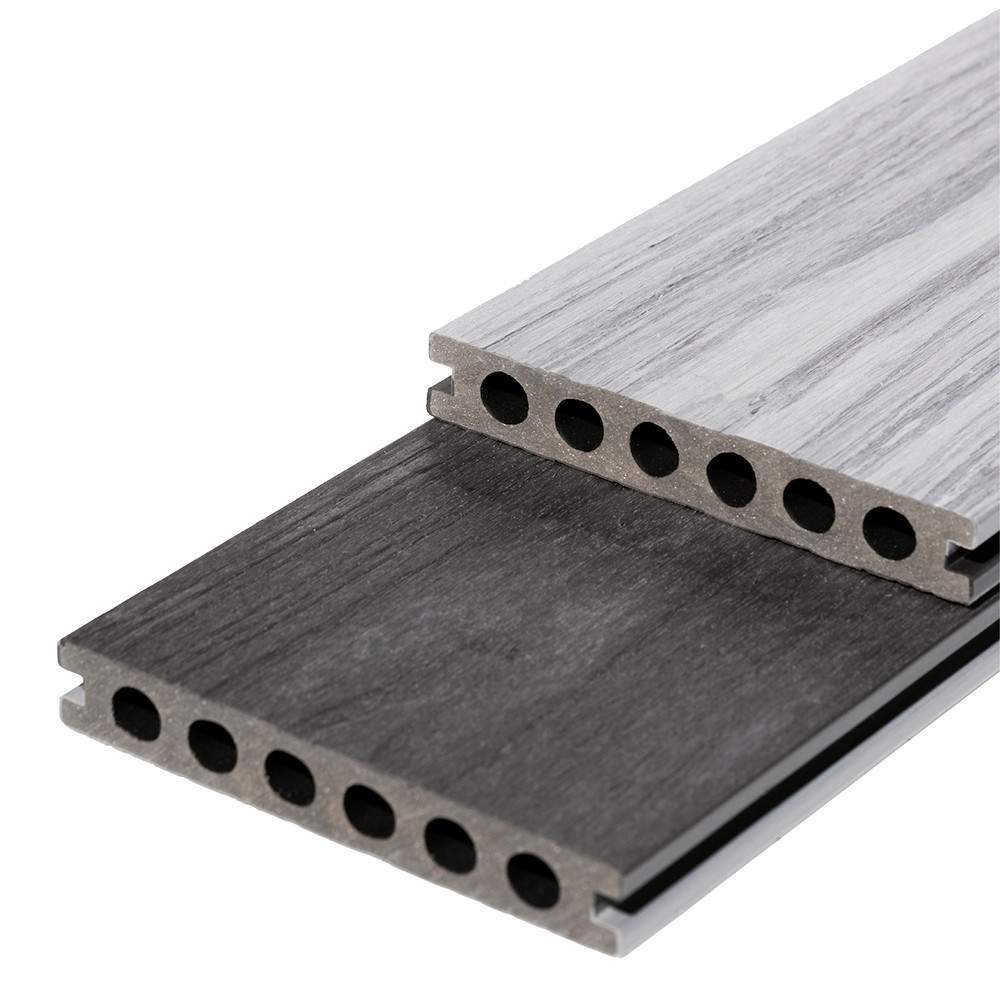 RynoTerraceDeck Signature Reversible Ebony/Silver Birch Decking Board - 3000mm Composite 57.1001 Price Comparisons | Compare The Build