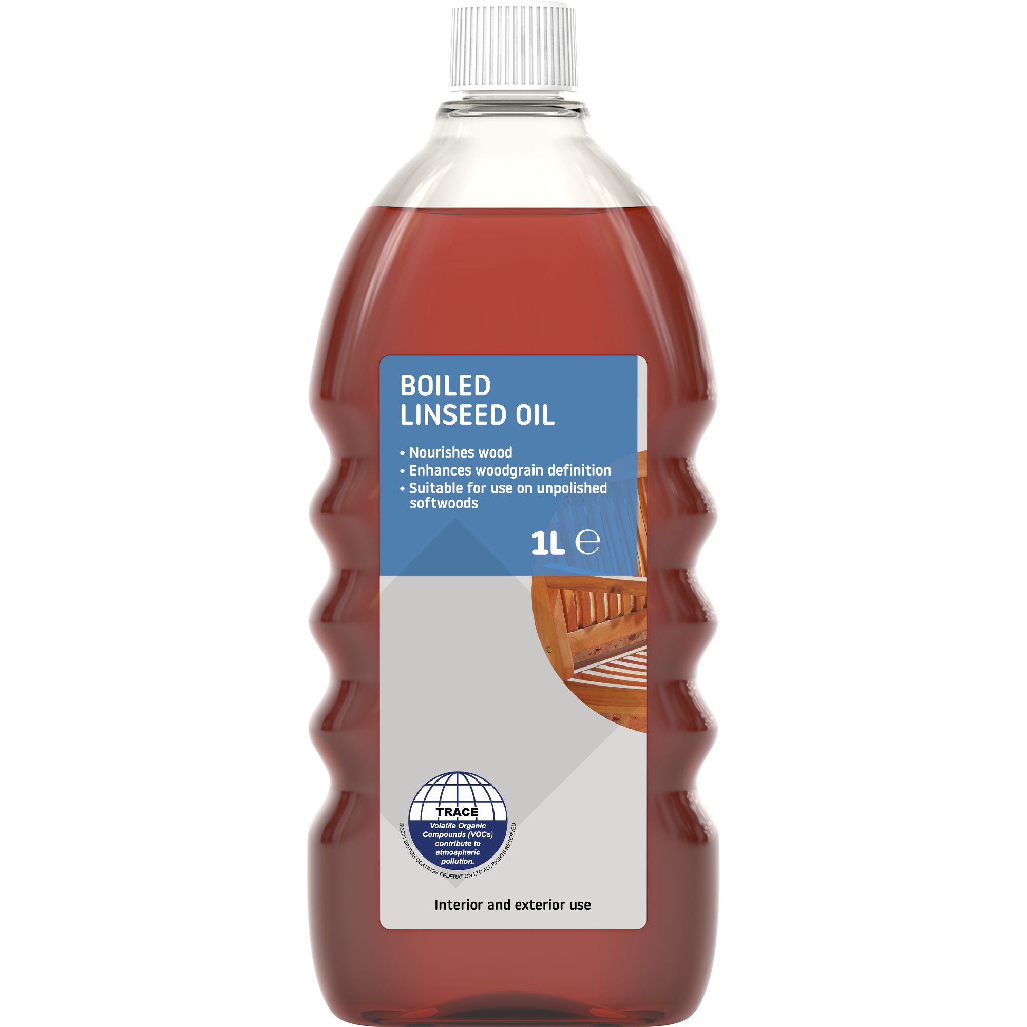 Transparent Brown Satin Boiled Linseed Furniture Wood Oil, 1L | Compare The Build