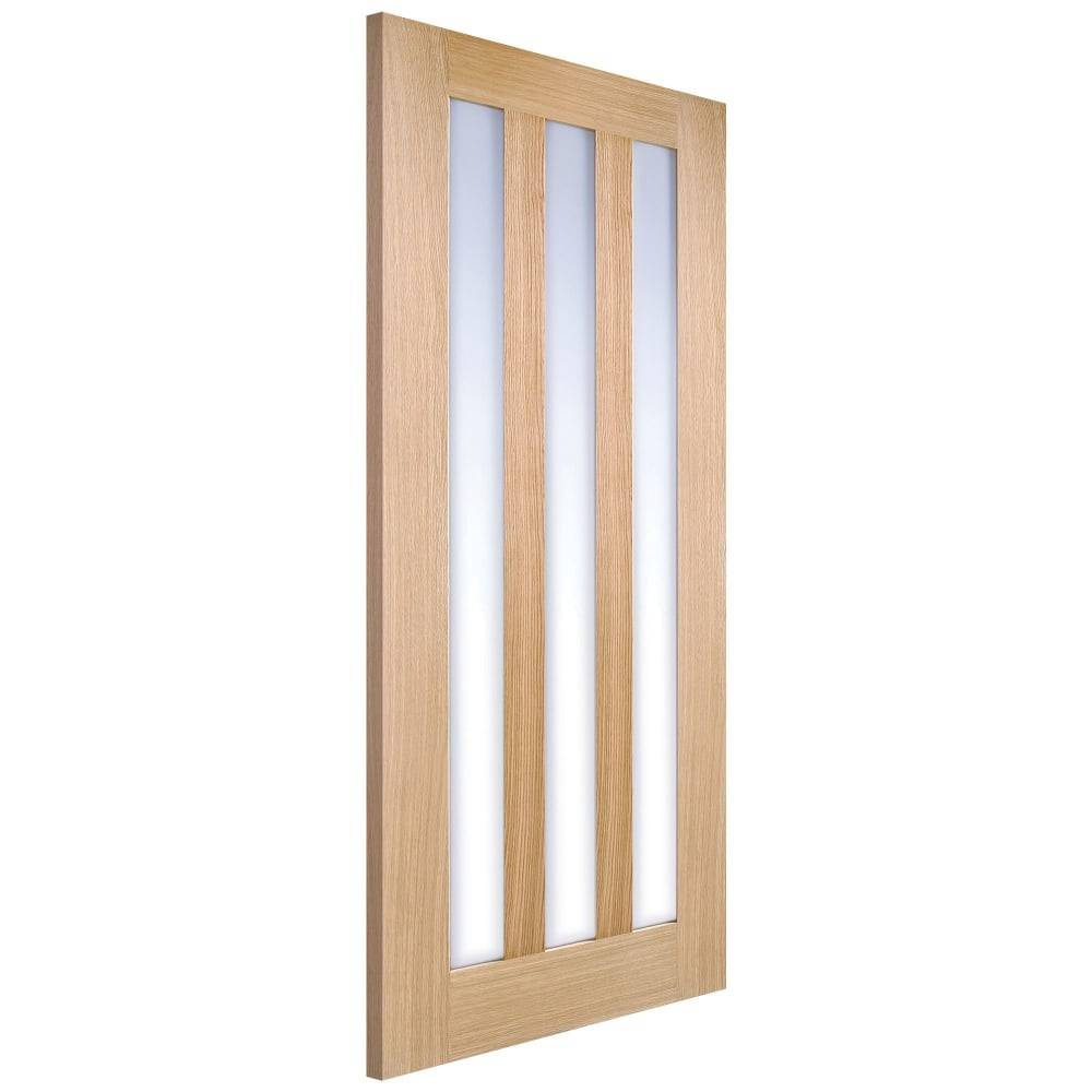 LPD Internal Oak Utah Unfinished 3L Clear Glass Door 1981mm x 838mm x 35mm (78" x 33") Price Comparisons | Compare The Build