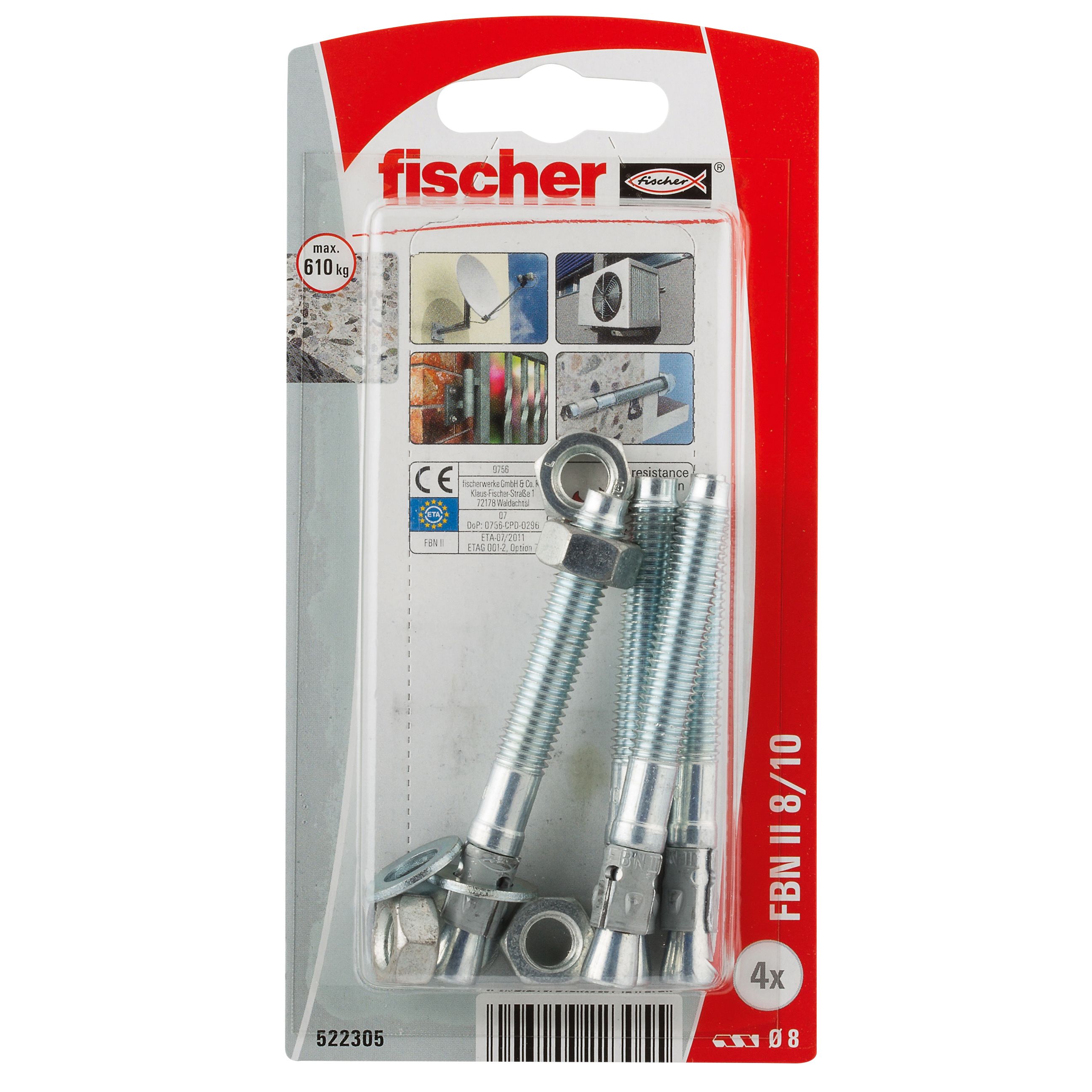 Fischer Through Bolt (L)70mm, Pack Of 4 Price Comparisons | Compare The Build