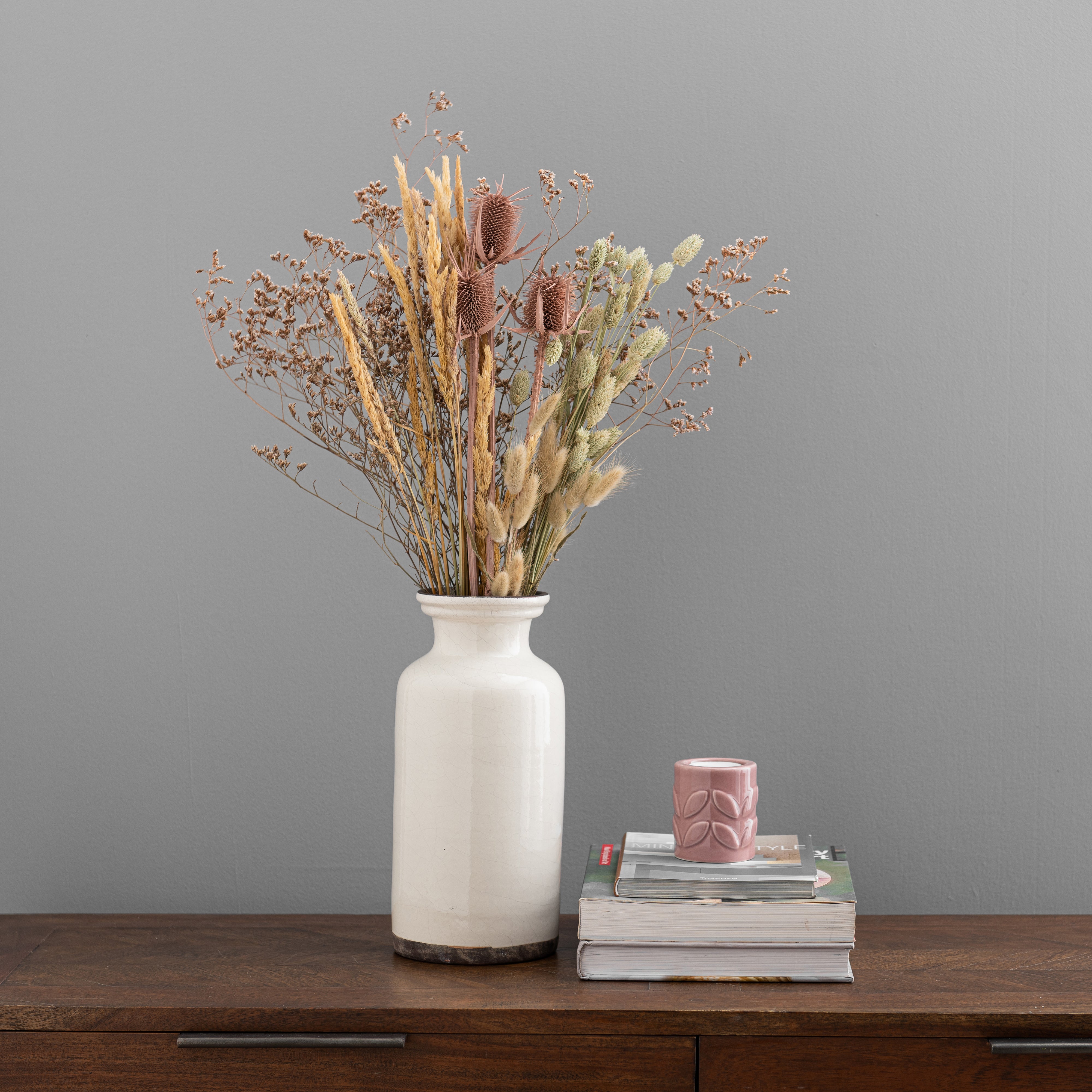 Dried 55cm Natural Bouquet Mixed with Thistle Brown Price Comparisons | Compare The Build