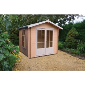 Shire Barnsdale 8 x 8ft Double Door Log Cabin with Assembly Price Comparisons | Compare The Build