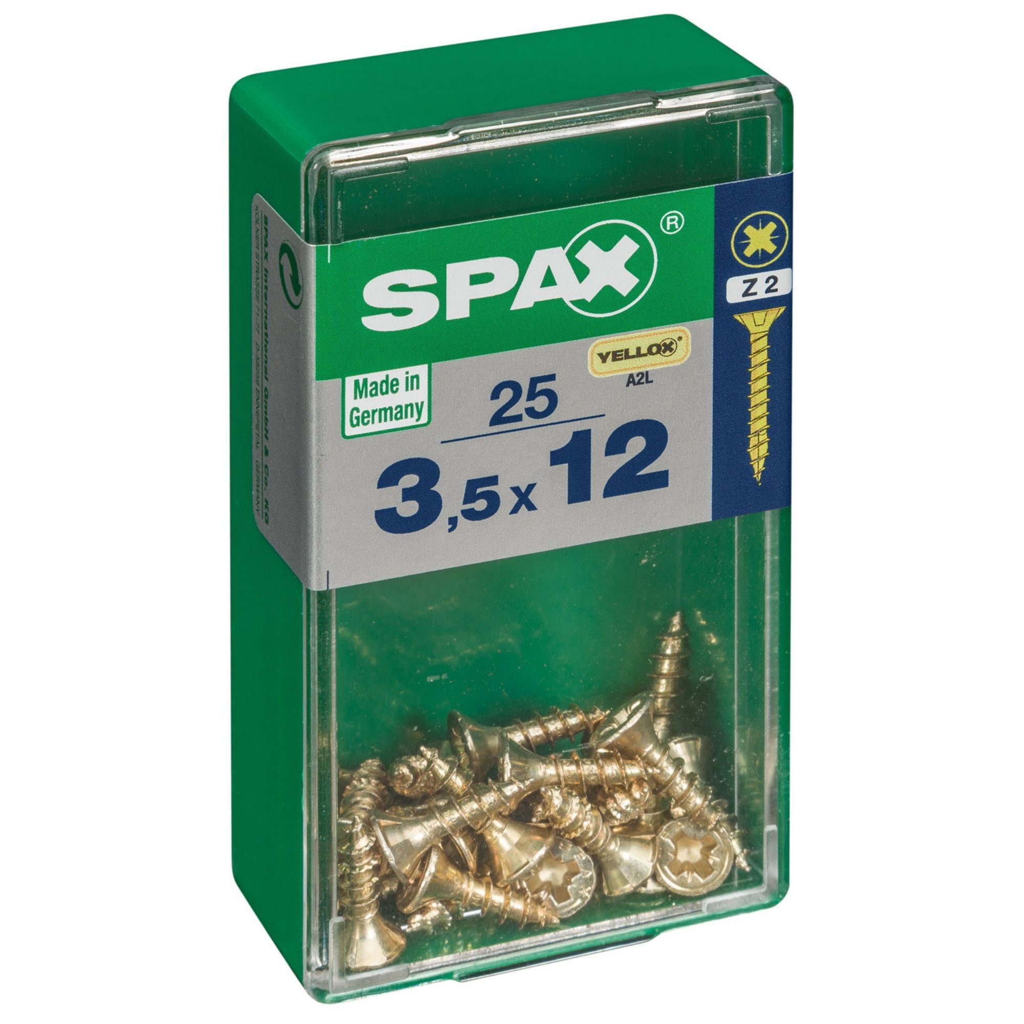 Spax Pz Flat Countersunk Steel Screw (Dia)3.5mm (L)12mm, Pack Of 25 Price Comparisons | Compare The Build
