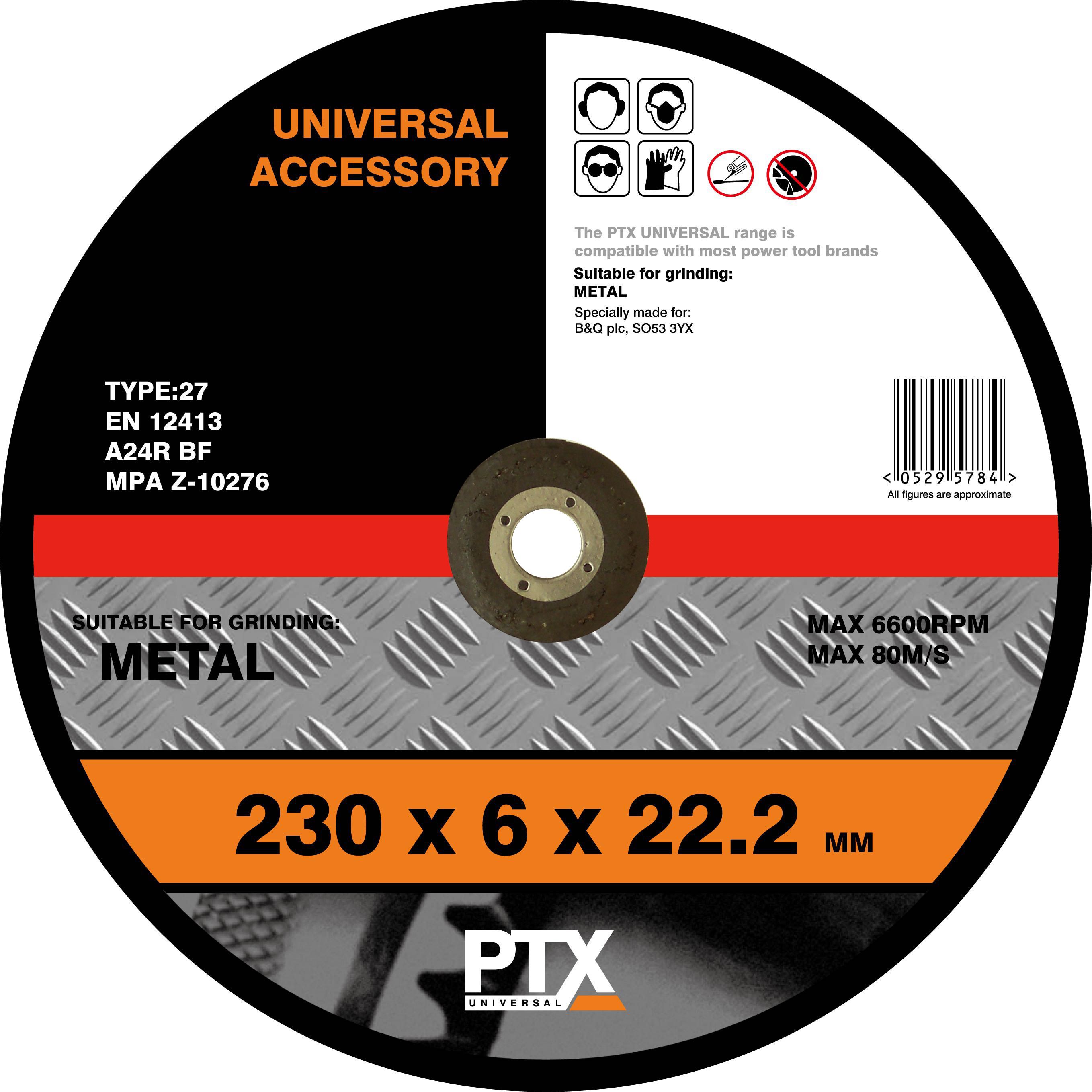 Ptx (Dia)230mm Metal Grinding Disc | Compare The Build