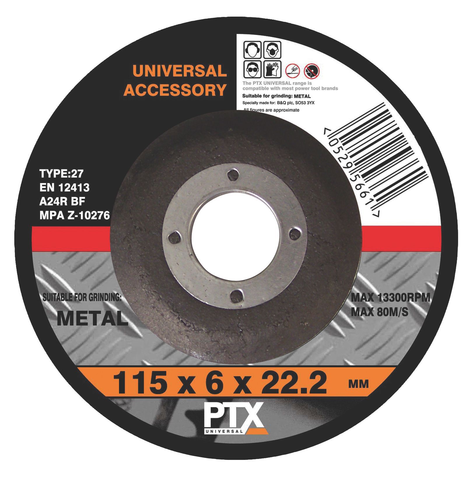 Ptx (Dia)115mm Metal Grinding Disc | Compare The Build