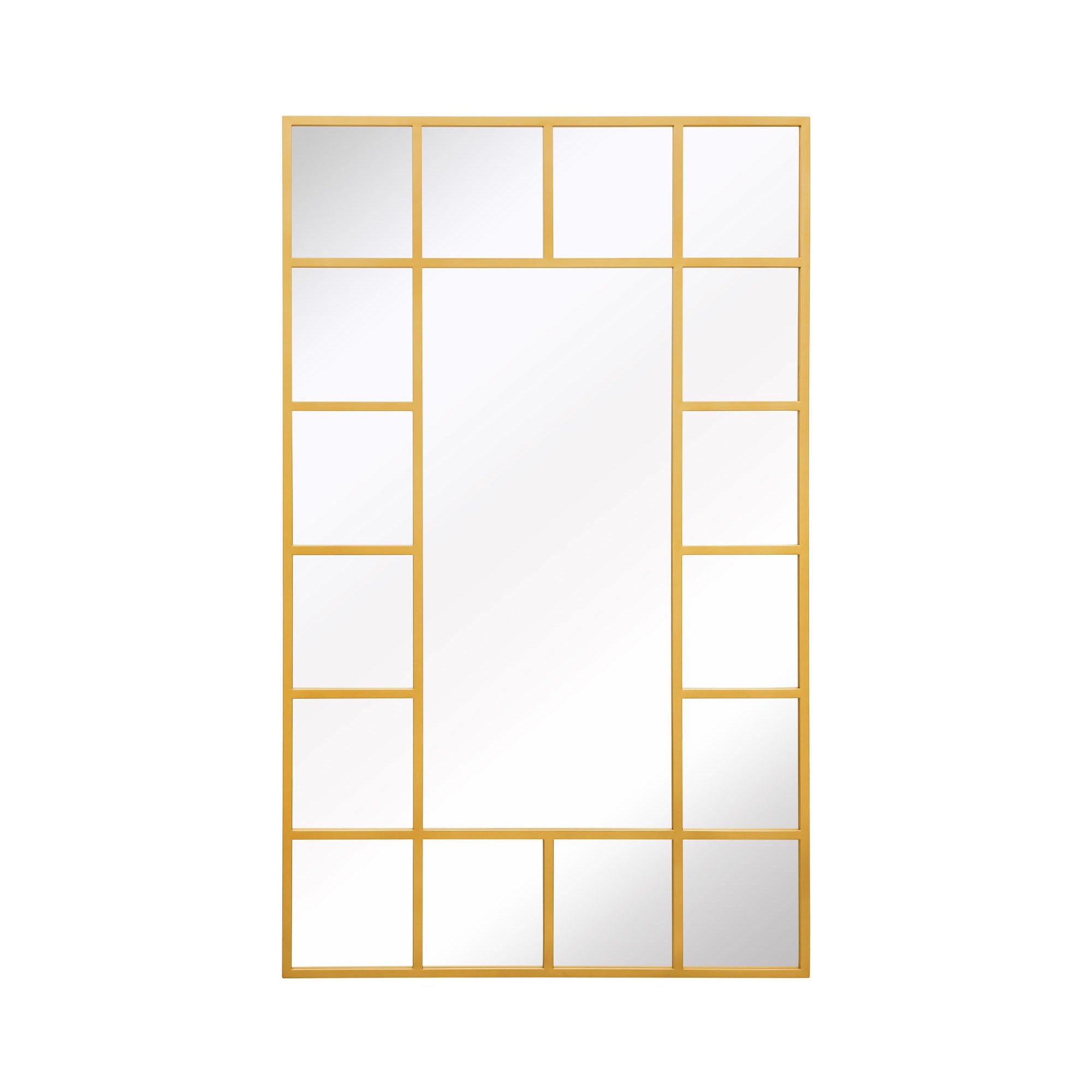 Wenestra Modern Rectangle Wall Mirror Gold Price Comparisons | Compare The Build