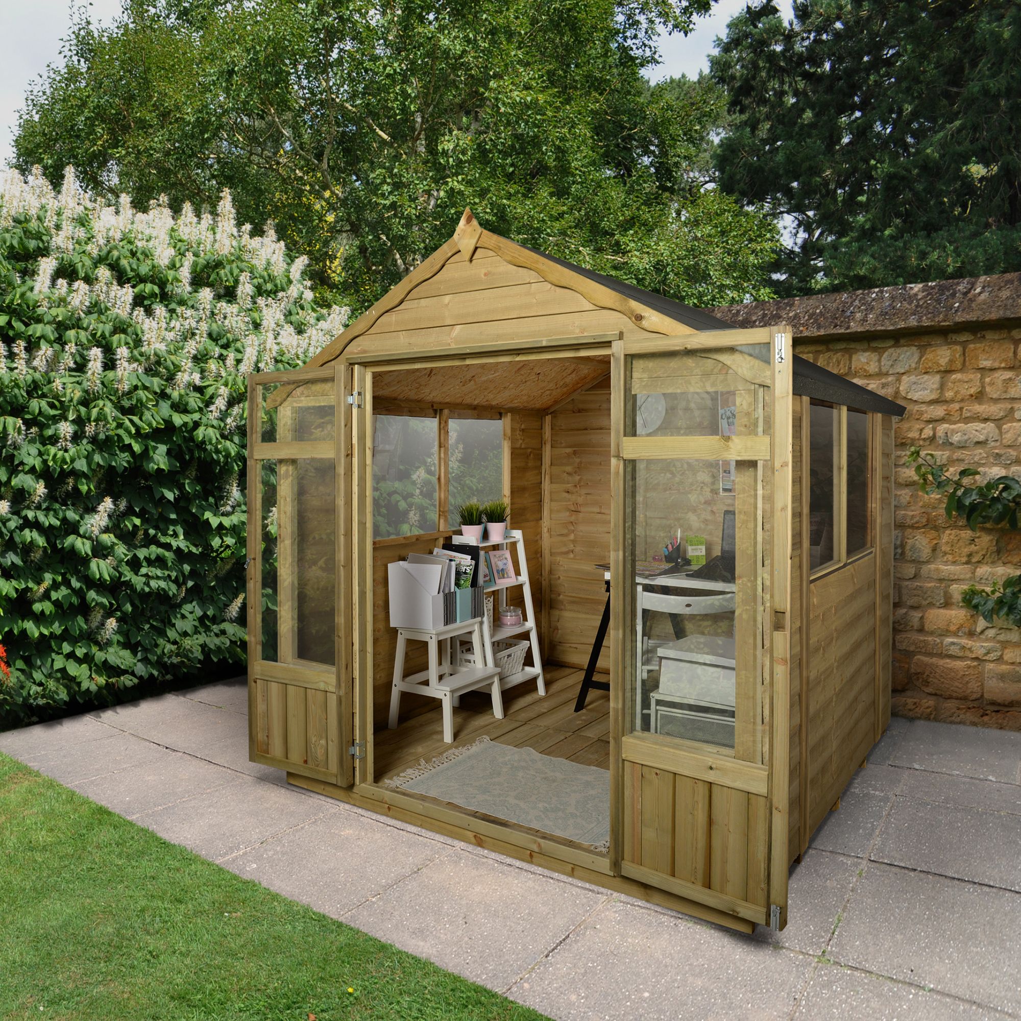 Forest Garden 7X7 Apex Overlap Summer House Price Comparisons | Compare The Build