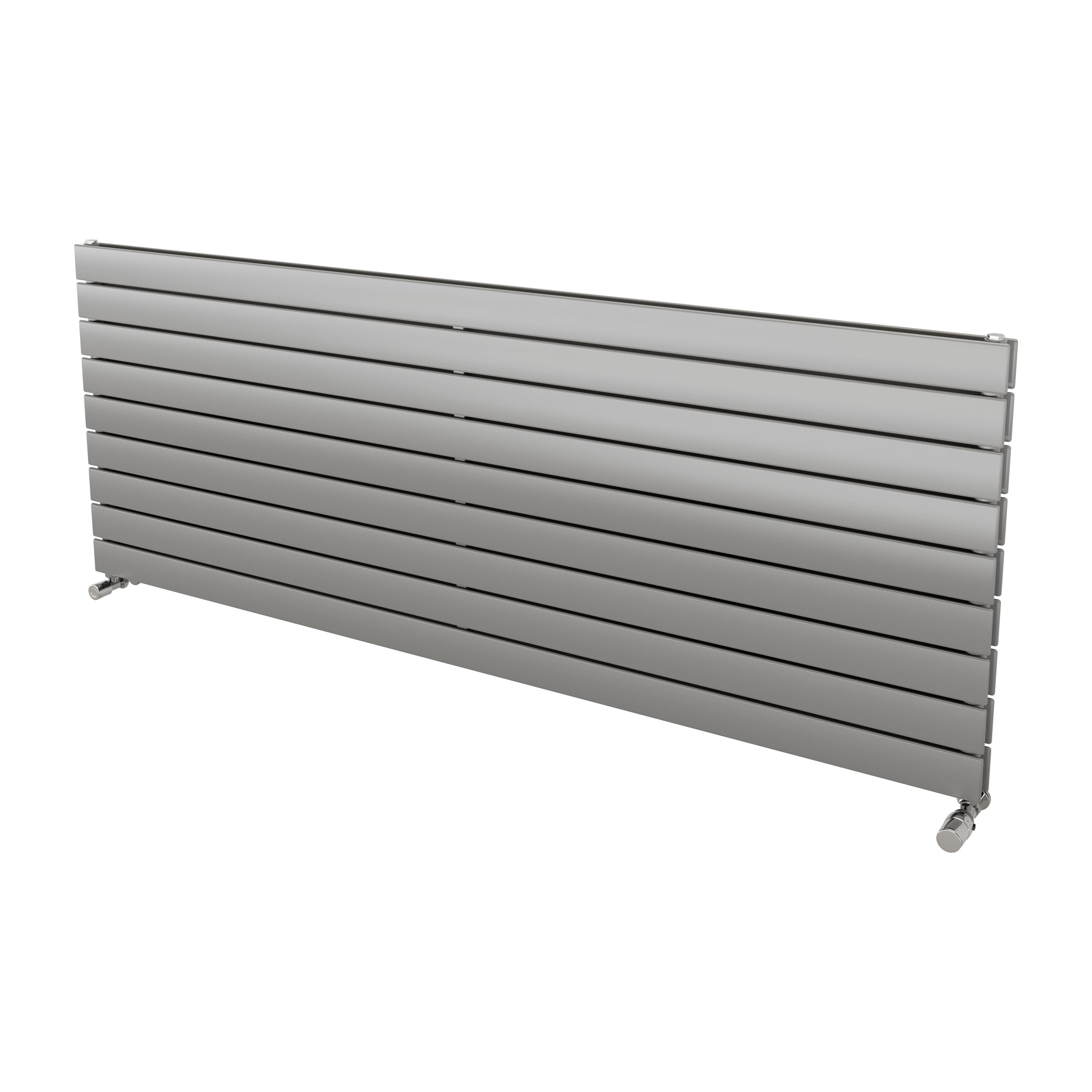 Ximax Vertirad Duplex Satin Silver Effect Horizontal Designer Panel Radiator, (W)1800mm X (H)670mm Price Comparisons | Compare The Build