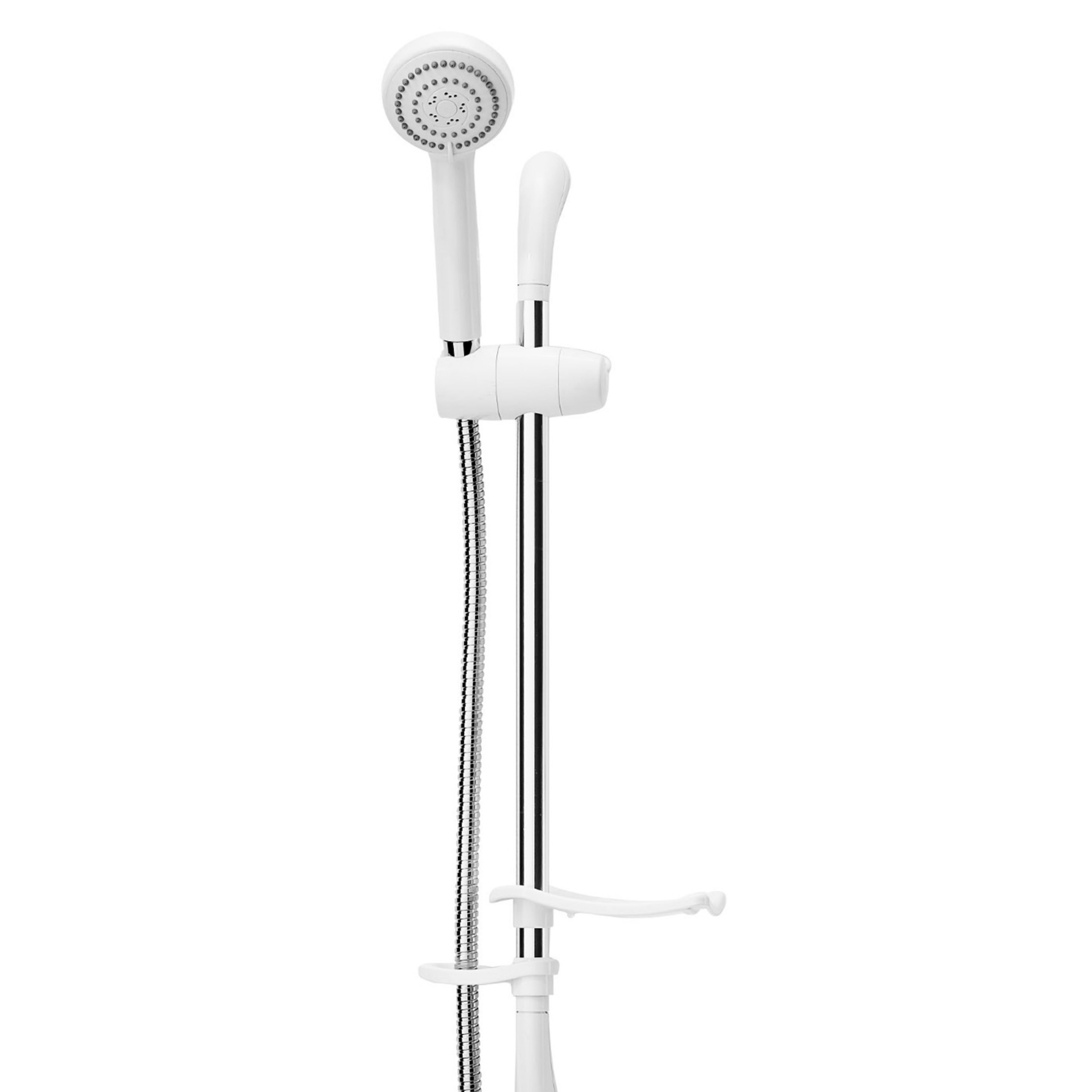 Redring Premium 6 Spray White Riser Rail Kit, Shower Head & Hose Price Comparisons | Compare The Build