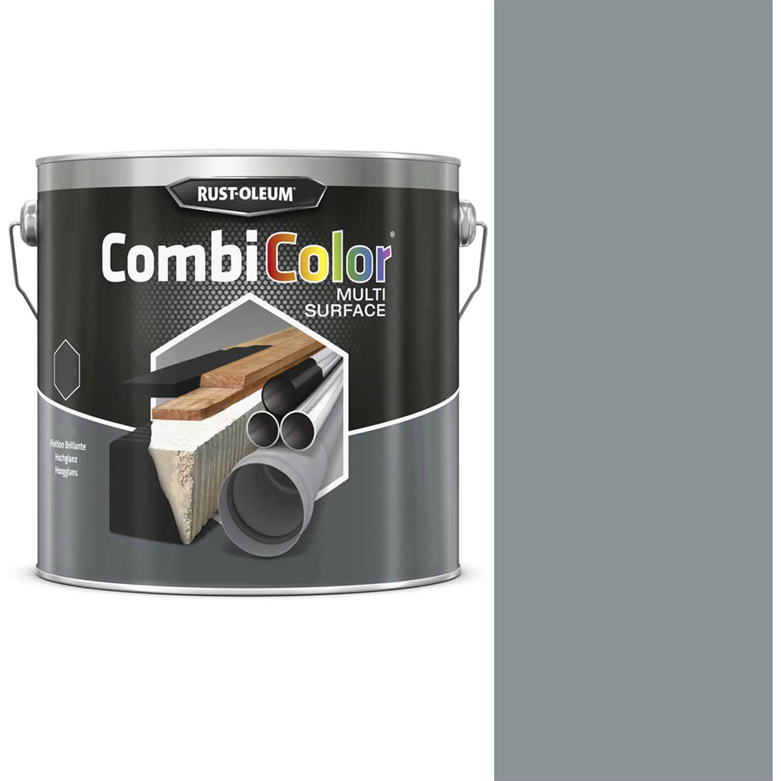 Rust Oleum Satin Multi Surface Paint Steel Grey 2.5l Price Comparisons | Compare The Build