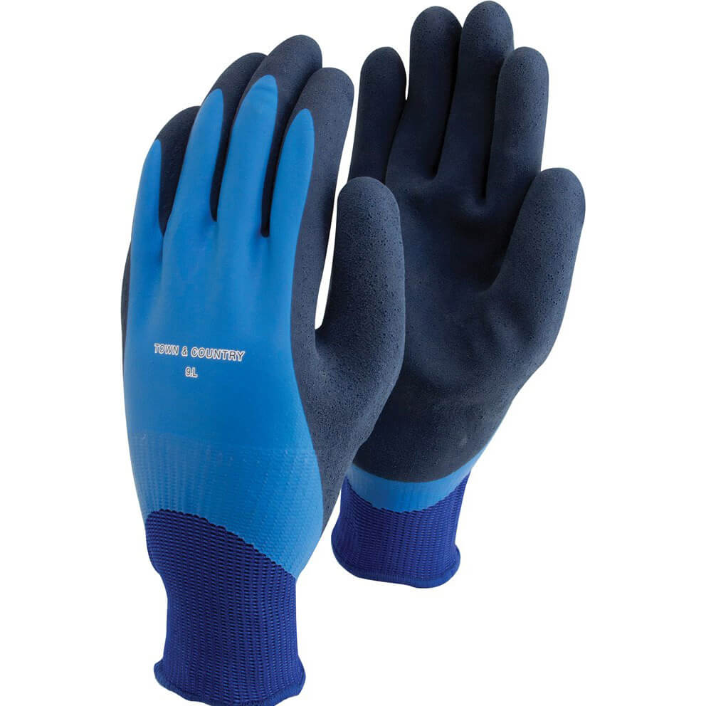 Town and Country Mastergrip Waterproof Grip Gloves Blue L | Compare The Build