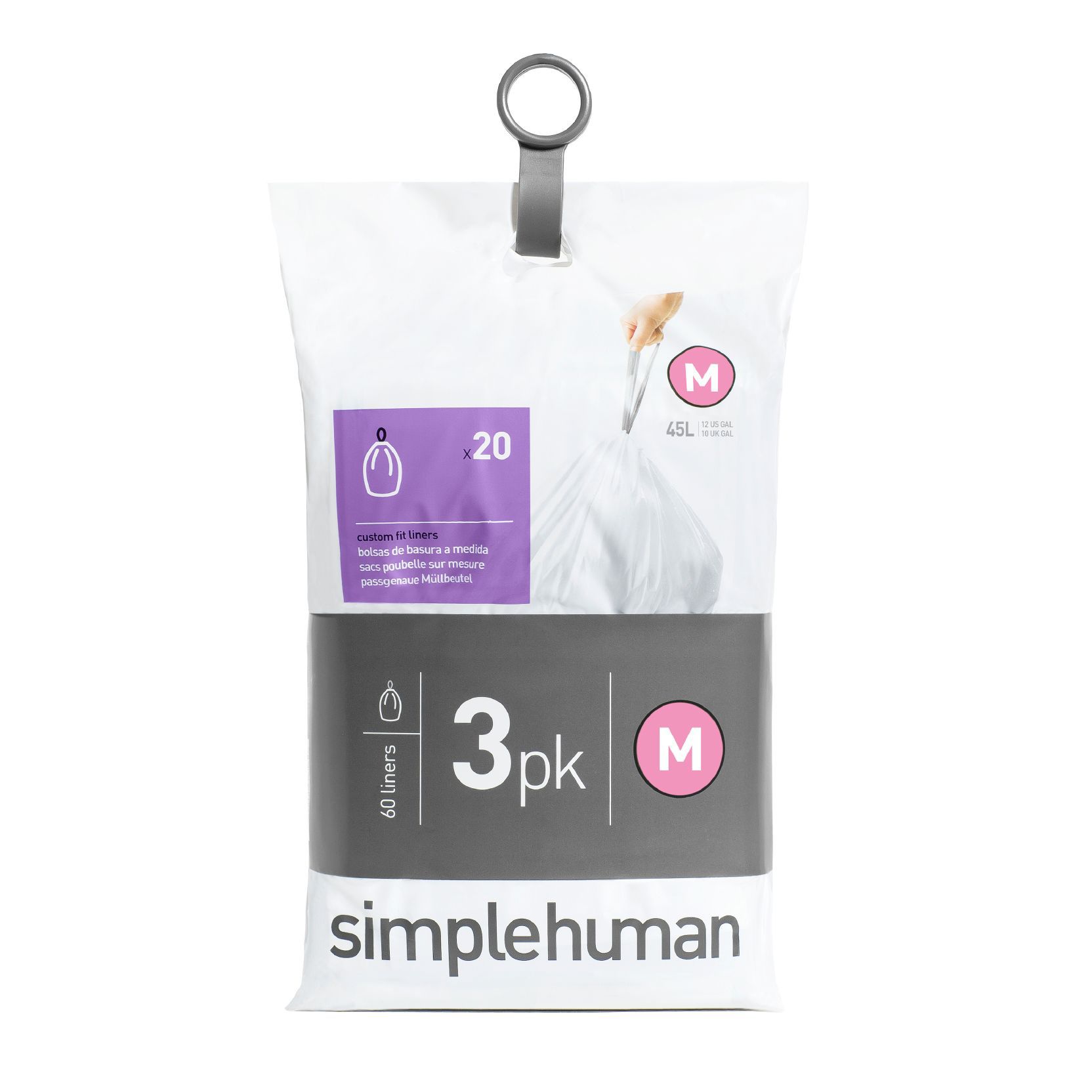 Simplehuman White Plastic Bin Liner, Pack Of 60 | Compare The Build