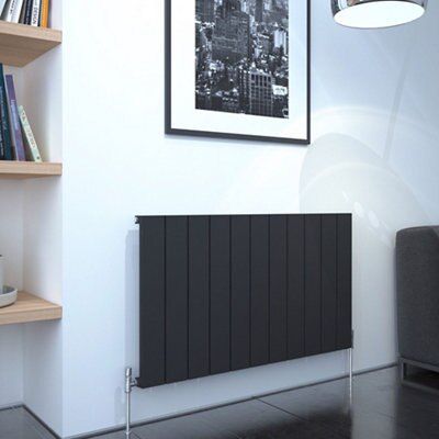 Kudox Alulite Flat Designer Radiator Black, (H)600mm (W)1040mm Price Comparisons | Compare The Build