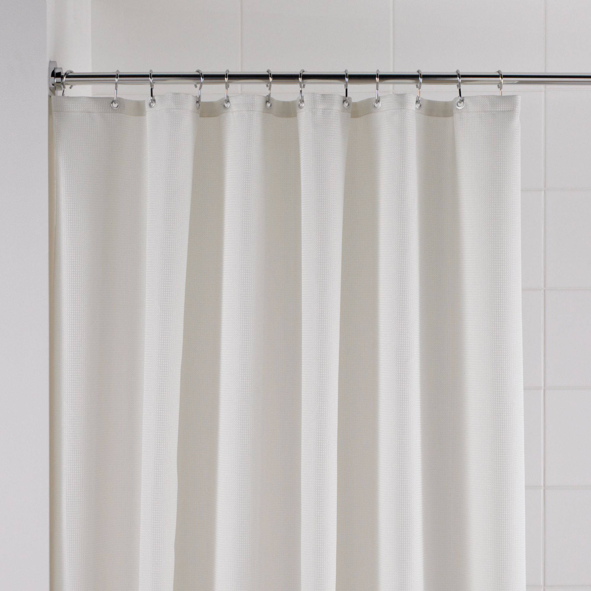 Cream Waffle Shower Curtain (L)1800 mm Price Comparisons | Compare The Build