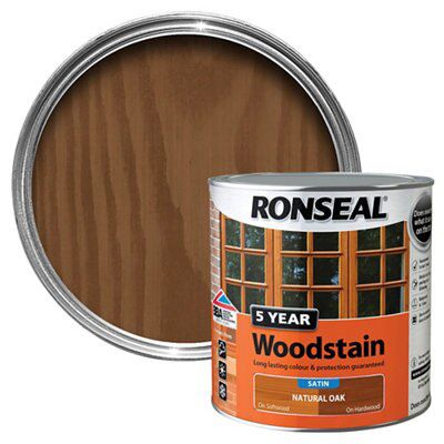 Ronseal Natural Oak High Satin Sheen Wood Stain, 2.5L | Compare The Build