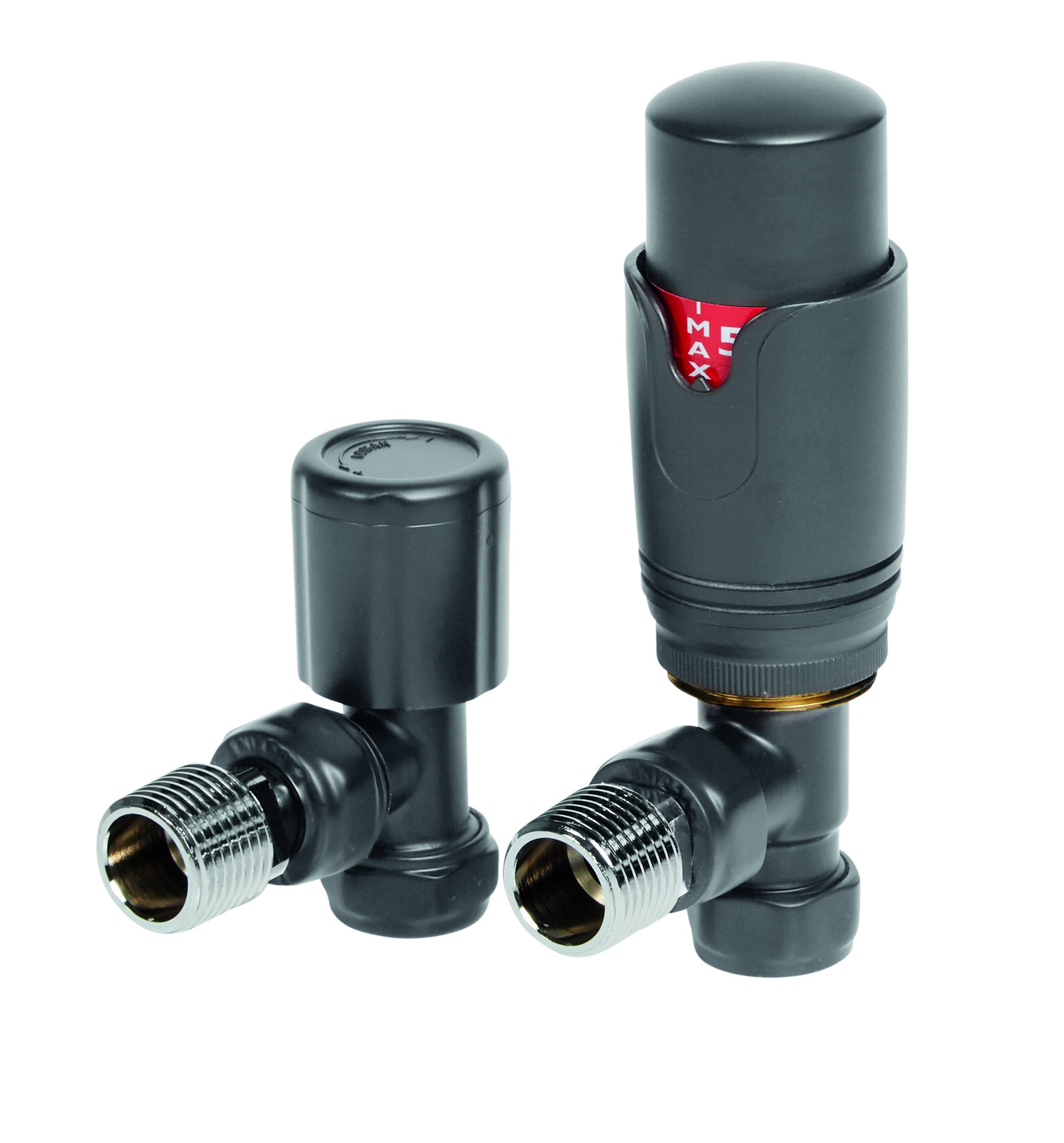 Radvalves UK Thermostatic Valves, Round, Anthracite Angled Price Comparisons | Compare The Build