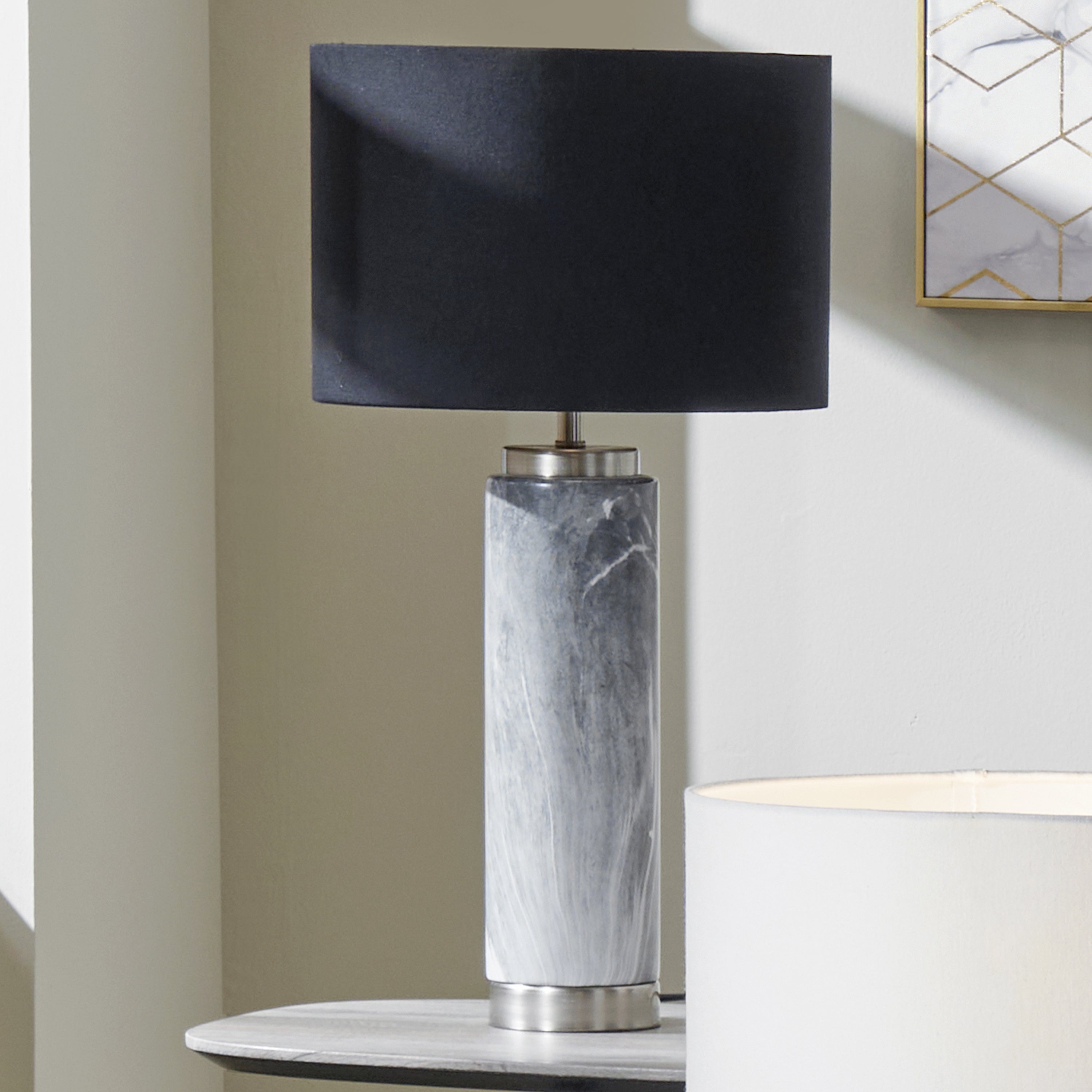 Carrara Grey Tall Table Lamp Grey Price Comparisons | Compare The Build