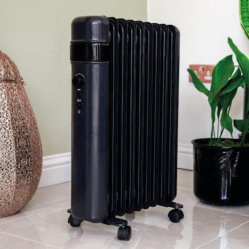 TCP Smart WiFi Portable Free-Standing Oil 9 Finned Electric Radiator 2000W - Black Price Comparisons | Compare The Build