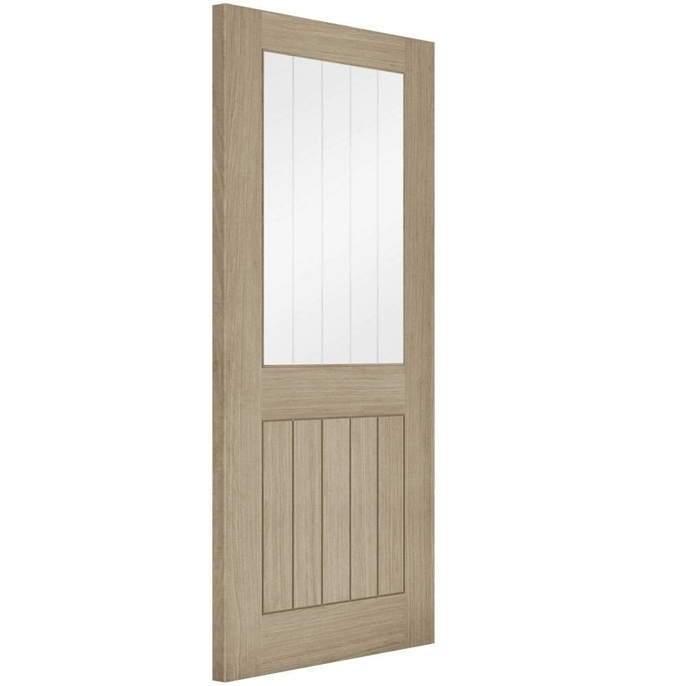 LPD Internal Light Grey Belize Fully Finished 1P 1L Clear Glass With Frosted Lines Door 1981mm x 762mm x 35mm (78" x 30") Price Comparisons | Compare The Build
