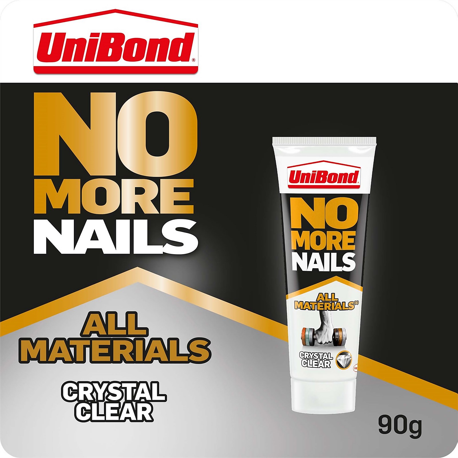 Unibond No More Nails All Materials Crystal Clear - 90g Tube | Compare The Build