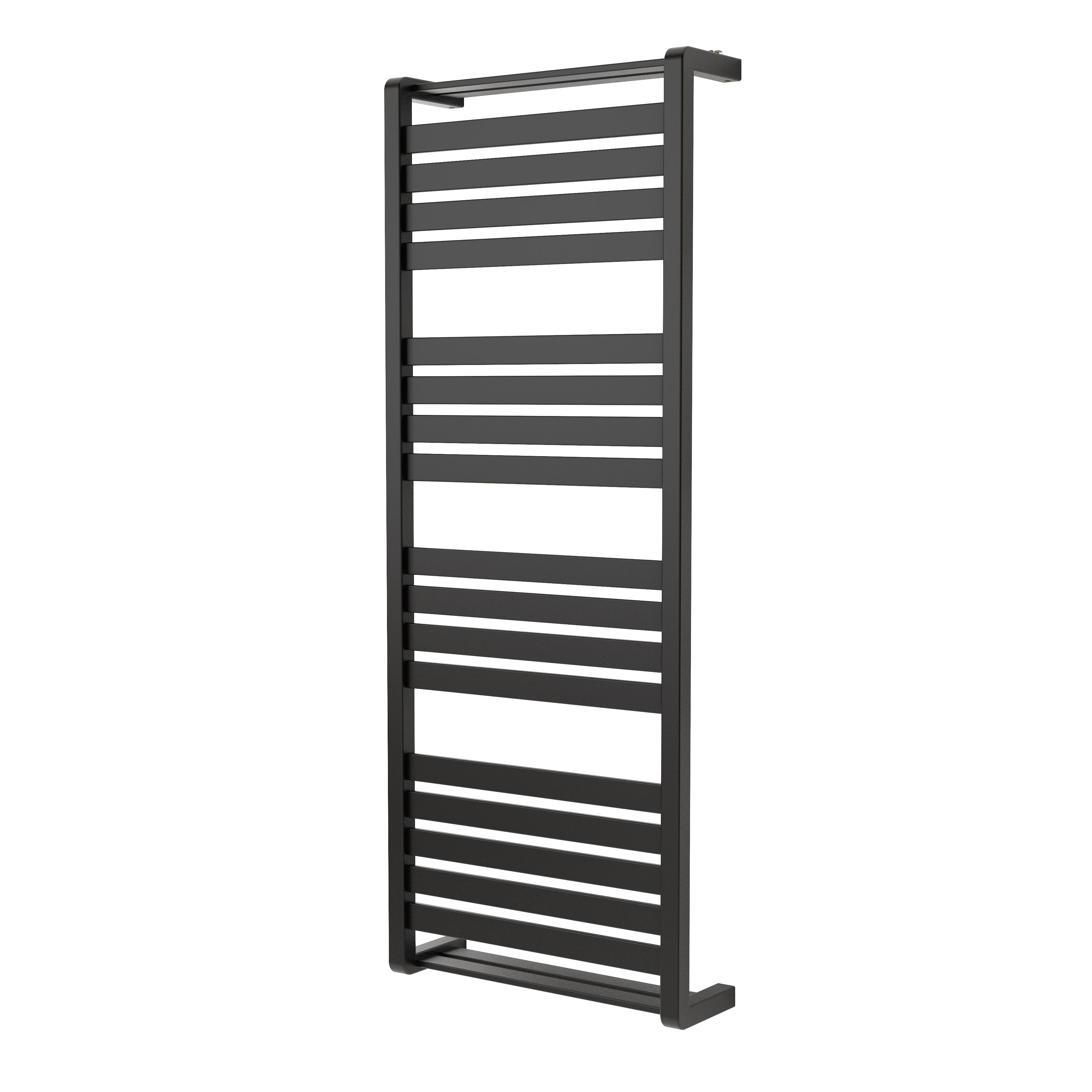 GoodHome Loreto Anthracite Flat Towel Warmer (W)500mm X (H)1300mm Price Comparisons | Compare The Build