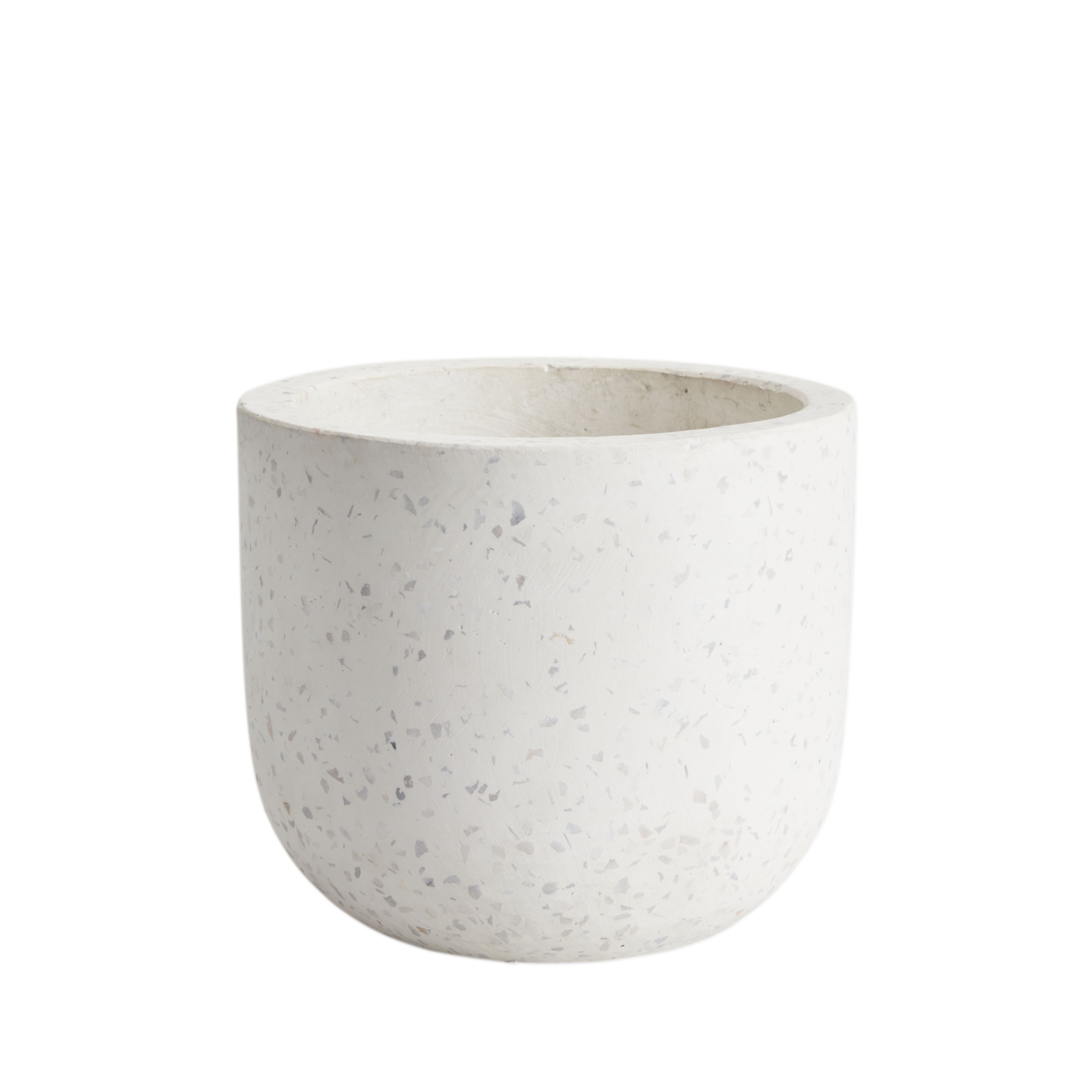 GoodHome White Speckled Circular Plant Pot (Dia)16.2Cm Price Comparisons | Compare The Build