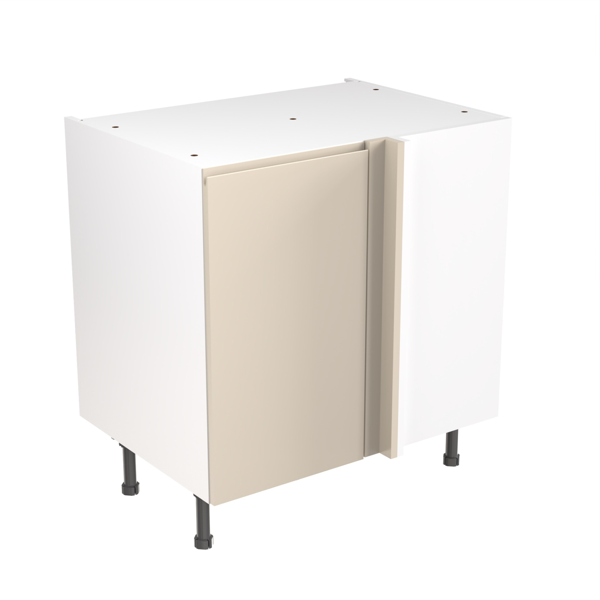 Flatpack Corner Base Unit J-PULL Ultra Matt Cashmere 800mm Price Comparisons | Compare The Build