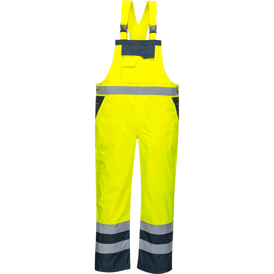 Oxford Weave 300D Class 2 Hi Vis Contrast Bib and Brace Yellow / Navy 5XL Price Comparisons | Compare The Build
