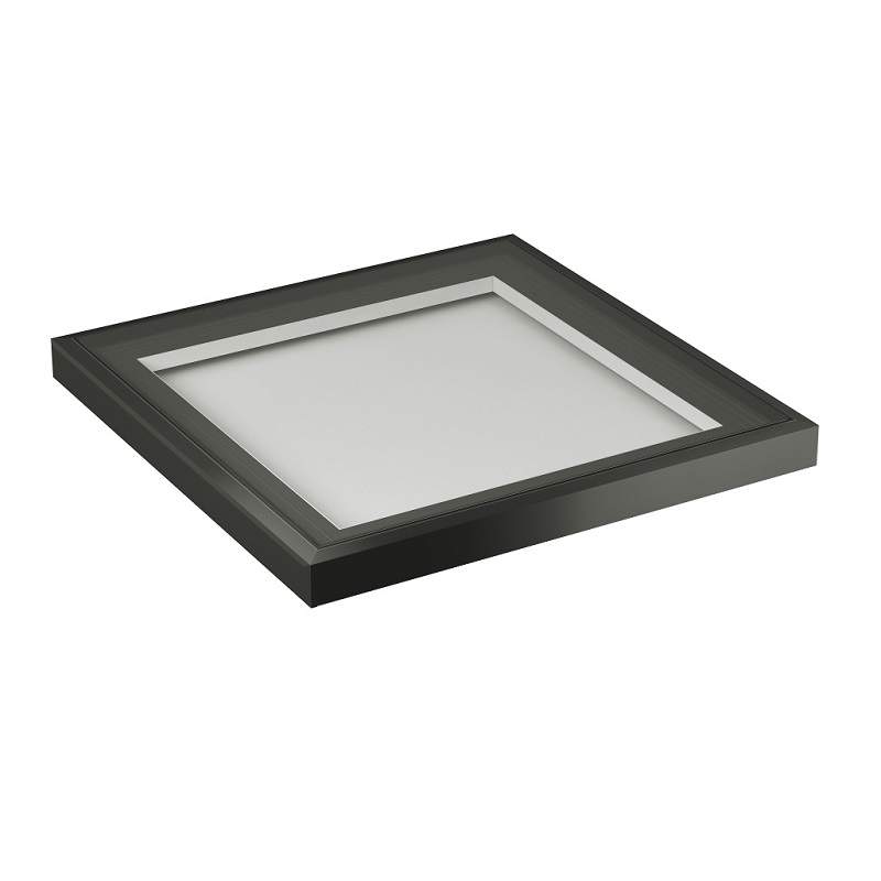 Atlas Blue Solar Tint Fixed Flat Rooflight with Black White Frame - 1000mm x 1000mm Glass Atlas Roof Solutions AFR-DBL-SOB-10001000-BW Price Comparisons | Compare The Build
