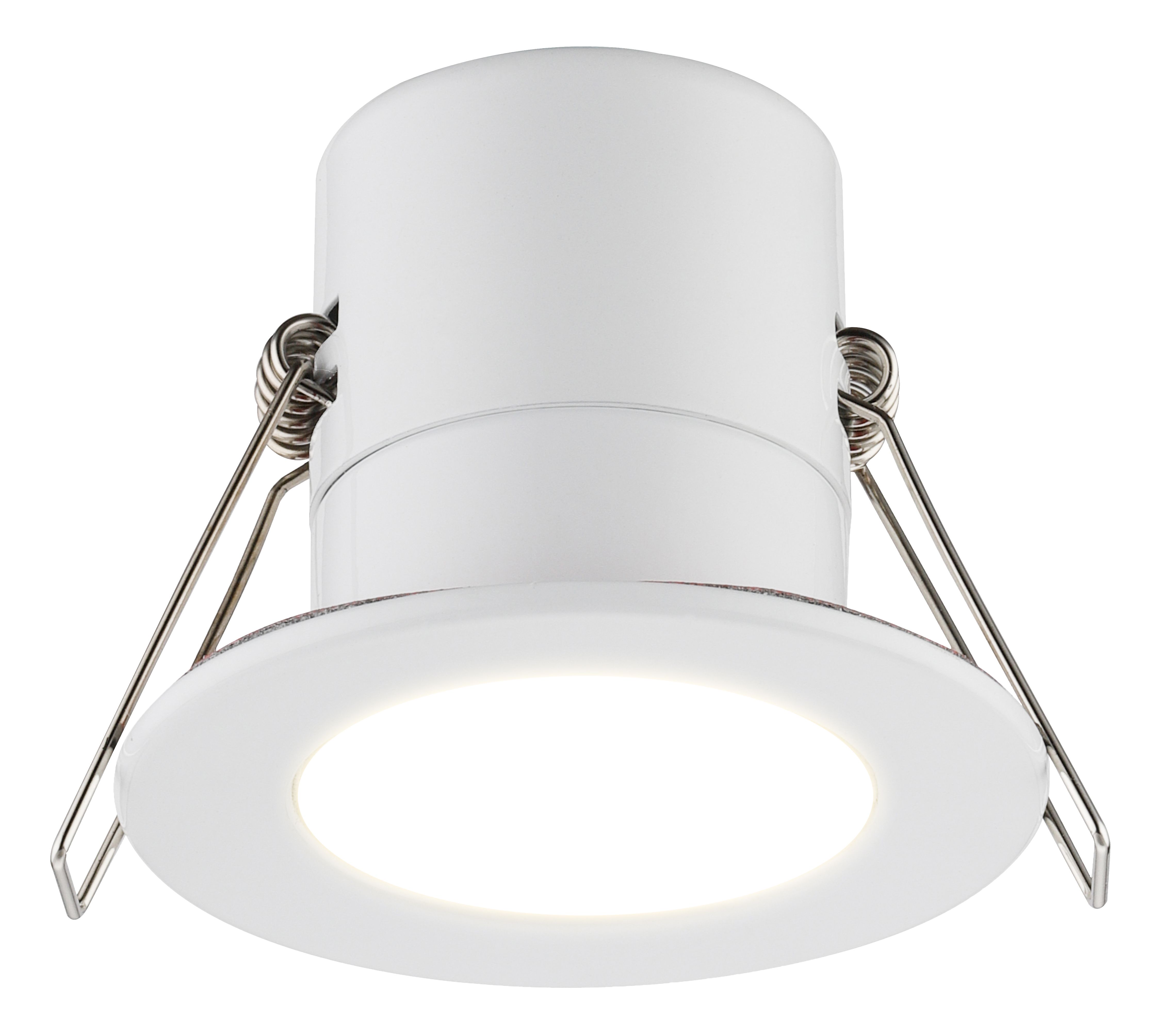 Luceco Matt White Non-Adjustable Led Fire-Rated Warm White Downlight 5W Ip65, Pack Of 6 Price Comparisons | Compare The Build