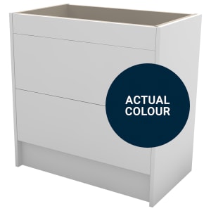 Duarti By Calypso Cascade 800mm Full Depth 2 Drawer Floor Standing Vanity Unit - Midnight Blue Price Comparisons | Compare The Build