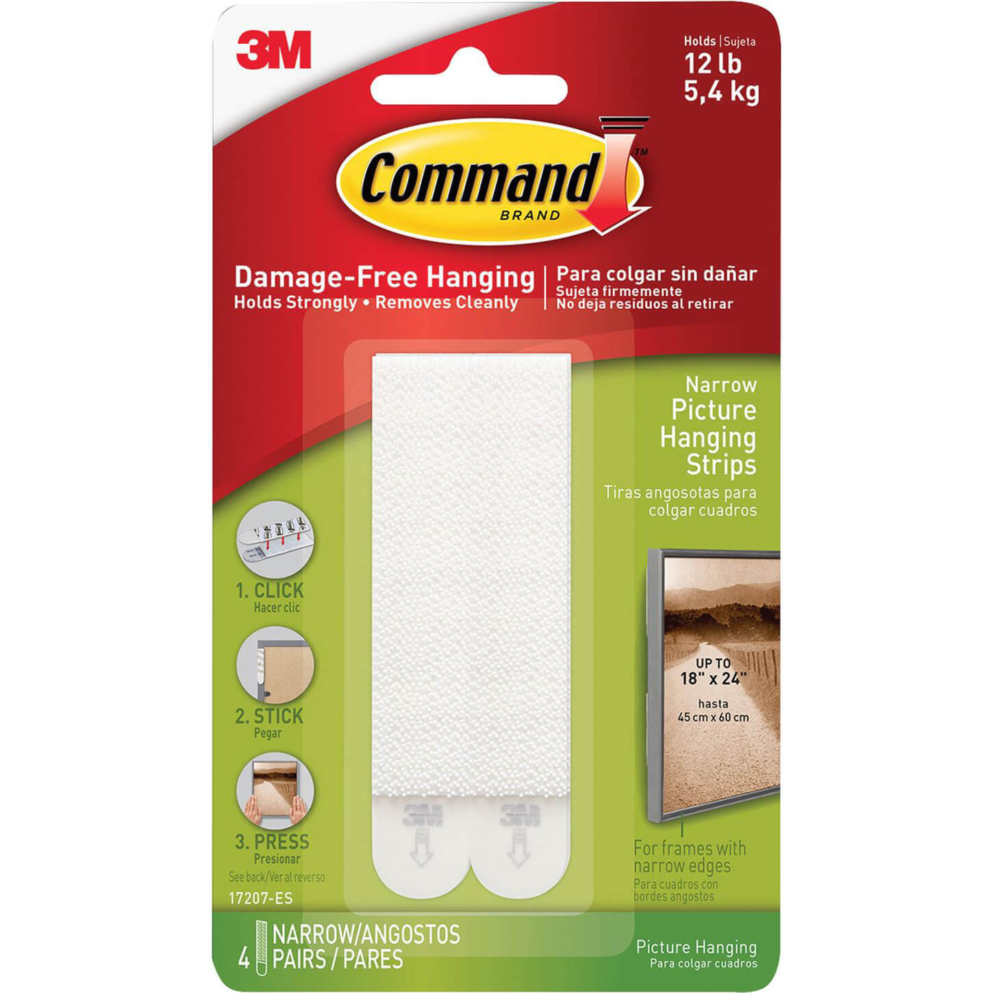 Command Narrow Picture Hanging Adhesive Strips White Pack of 4 Price Comparisons | Compare The Build